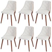 ESSZIMMERSTUHL White 6er-Set - Weiß, Textil (50/82/53cm) - MCW