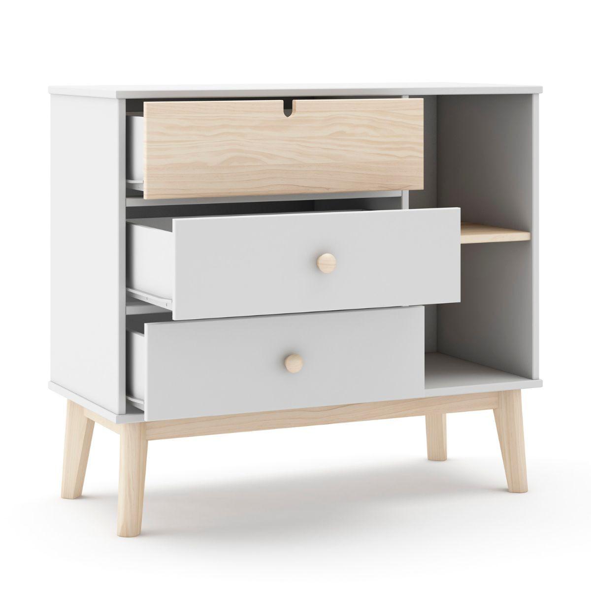KOMMODE Estefania Beige 90/40/81 cm - Beige, Holz (40/81/90cm) - Calicosy