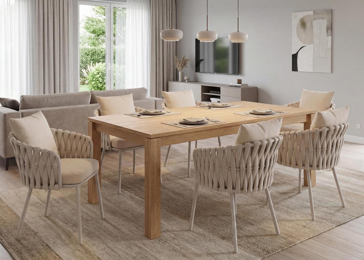 ESSZIMMERSTUHL Cremeweiß - Creme, Textil (56/71/57cm) - MCW