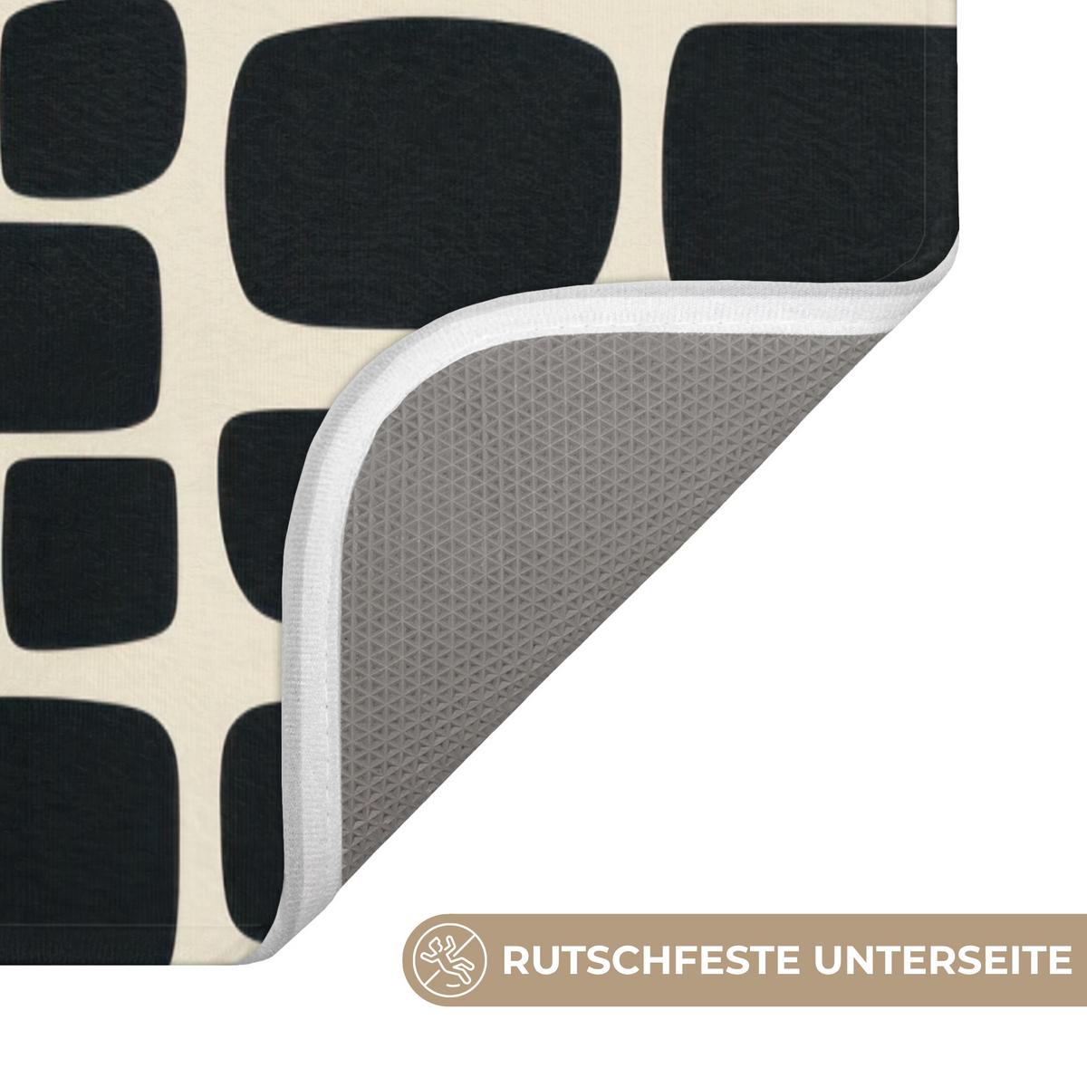 BADEMATTE Modern - Bio - Schwarz 60x120 cm - Anthrazit, Textil (60/120cm) - OnlyWow