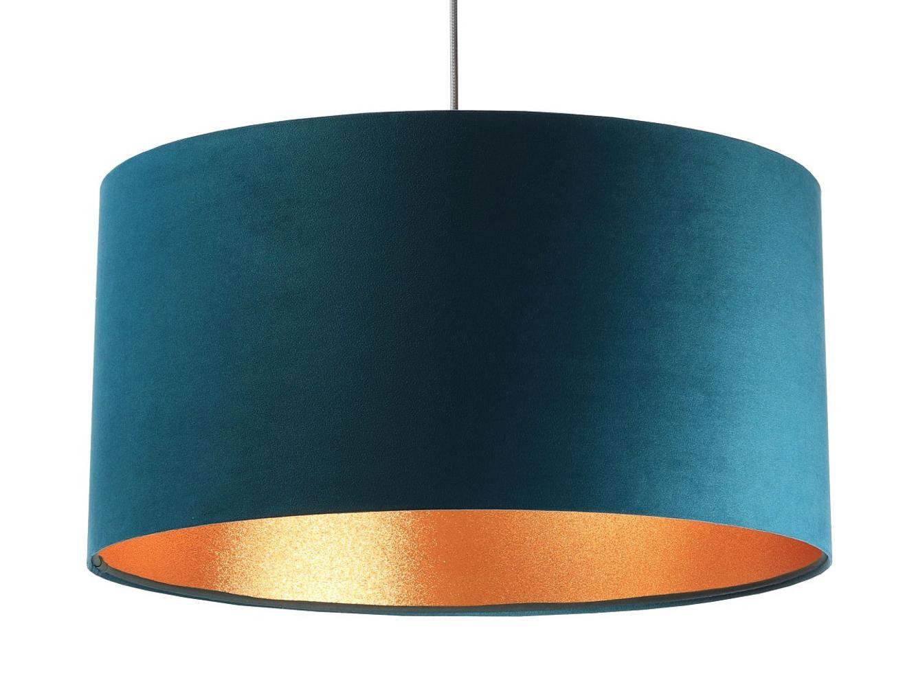 HÄNGELEUCHTE Gold 50/25 cm - Türkis/Goldfarben, Kunststoff (50/0.8/25cm) - ONZENO