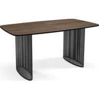 ESSTISCH Cavaro rechteckig oval ausziehbar, Walnuss Braun 200-276/90/76 cm - Walnussfarben/Schwarz, Holzwerkstoff/Metall (90/276/76cm) - WFL GROUP