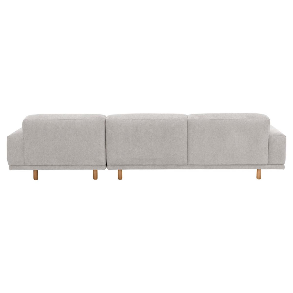 ECKSOFA mit Longchair rechts Kattryna Flachgewebe silber - Silberfarben, Kunststoff (133/283cm) - 58aufmkessel