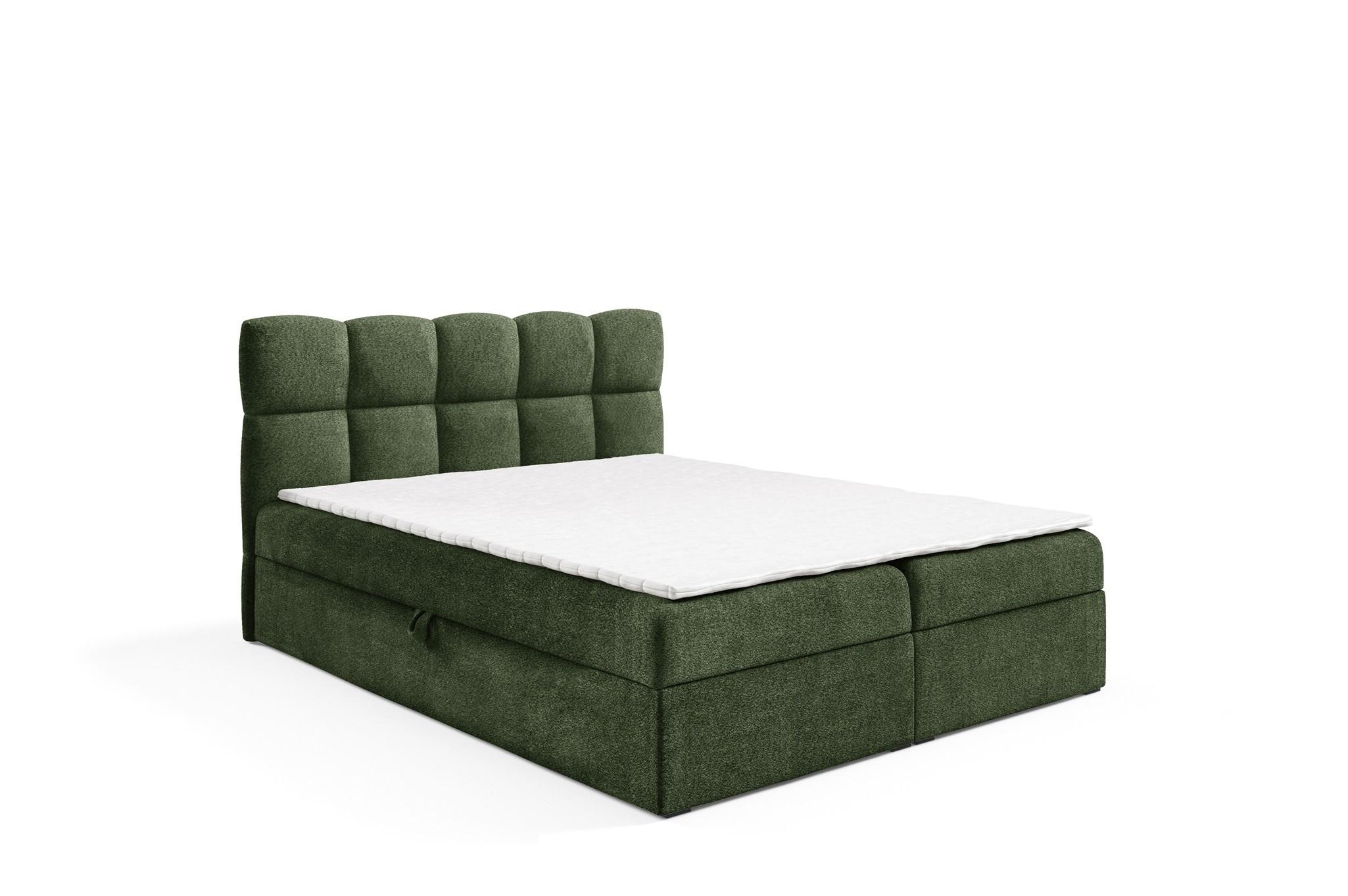 BOXBETT Parozo Prem.. überlänge - Grün, Holzwerkstoff/Textil (180/220cm) - Fun Möbel