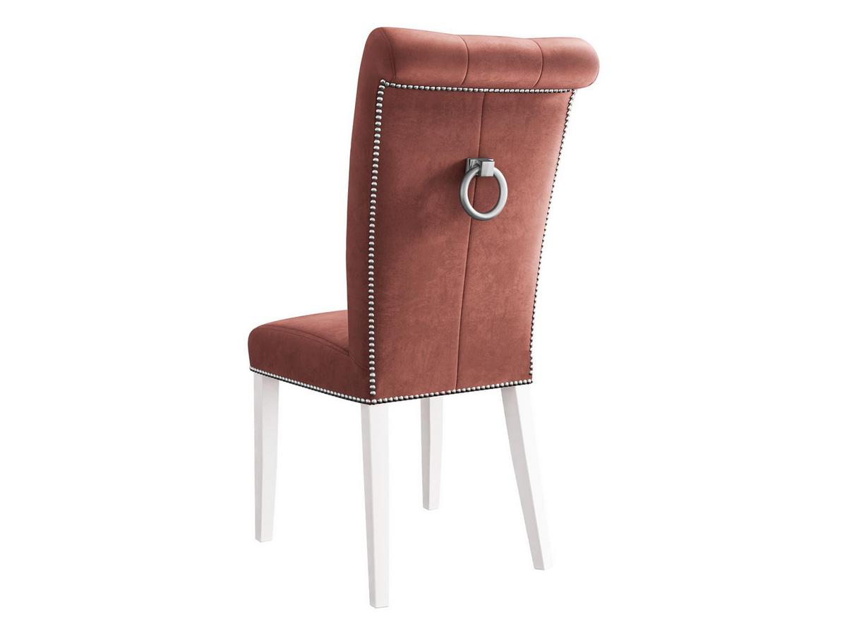 POLSTERSTUHL Christina, Holzfarbe: Weiß - Rosa/Weiß, Holz/Textil (47/103/68cm) - MIRJAN24