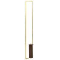 LED-STEHLAMPE Gold/Braun Patricio - Goldfarben/Braun, Metall (10/20/140cm) - Beliani