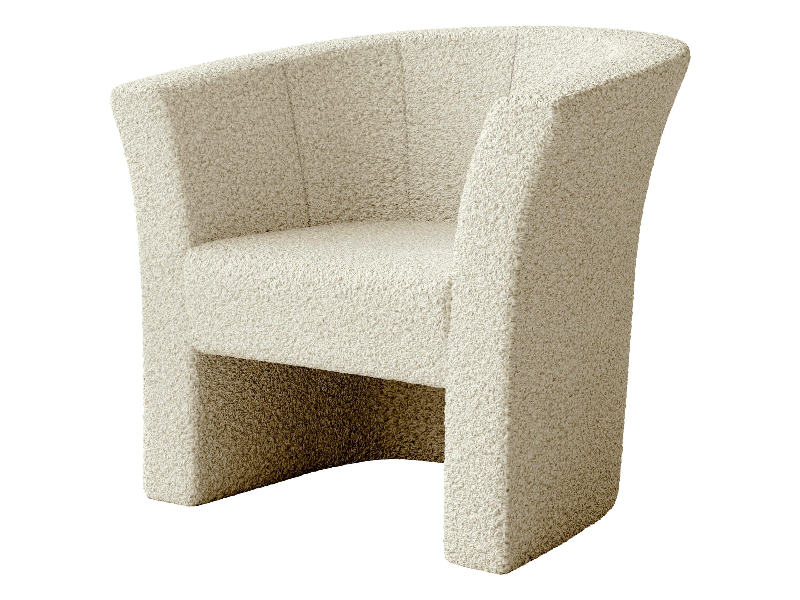 SESSEL Niko Boucle - Creme/Schwarz, Holzwerkstoff/Kunststoff (71/76/65cm) - MIRJAN24