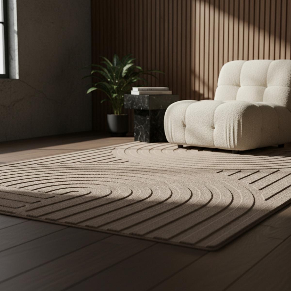 TEPPICH Kurzflor Waschbar LAVAREDO in Beige, im Boho-Stil, 160 x 230 cm - Beige, Textil (230/160cm) - KADIMA DESIGN