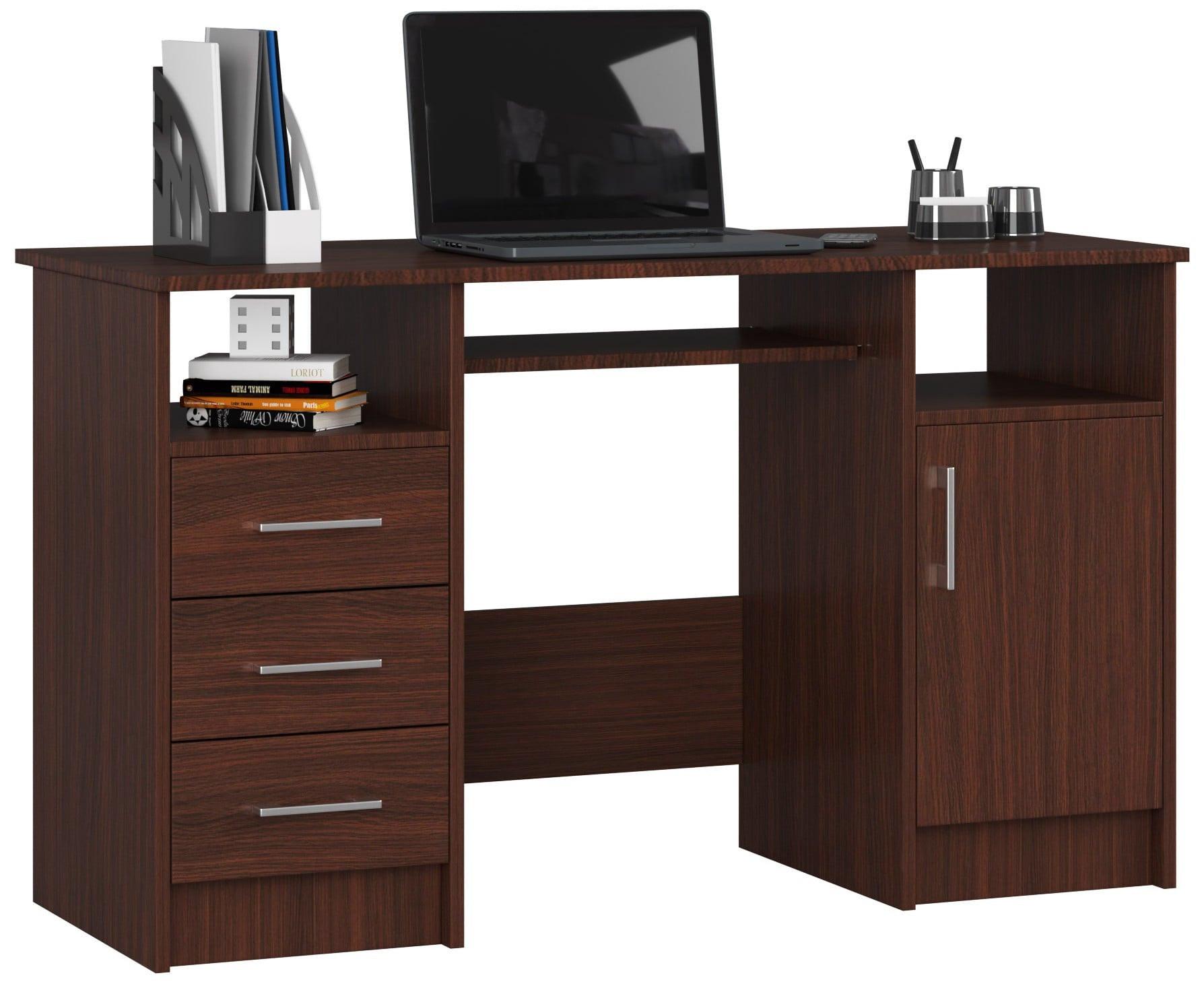 SCHREIBTISCH Dunkelbraun 74/124/52 - Dunkelbraun, Holzwerkstoff (120/53.6/74cm) - RAUMHIRSCH FURNITURE
