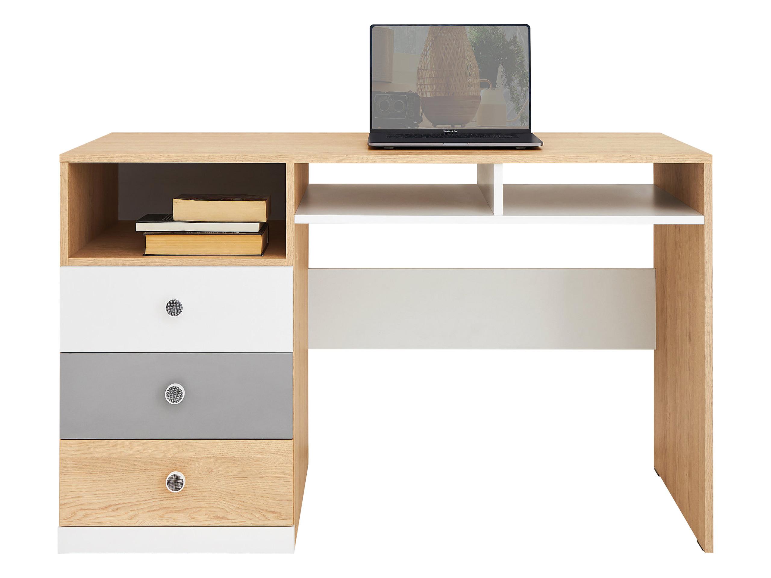 SCHREIBTISCH Pixel PX8 - Eichefarben/Weiß, Holzwerkstoff (125/55/76cm) - MIRJAN24