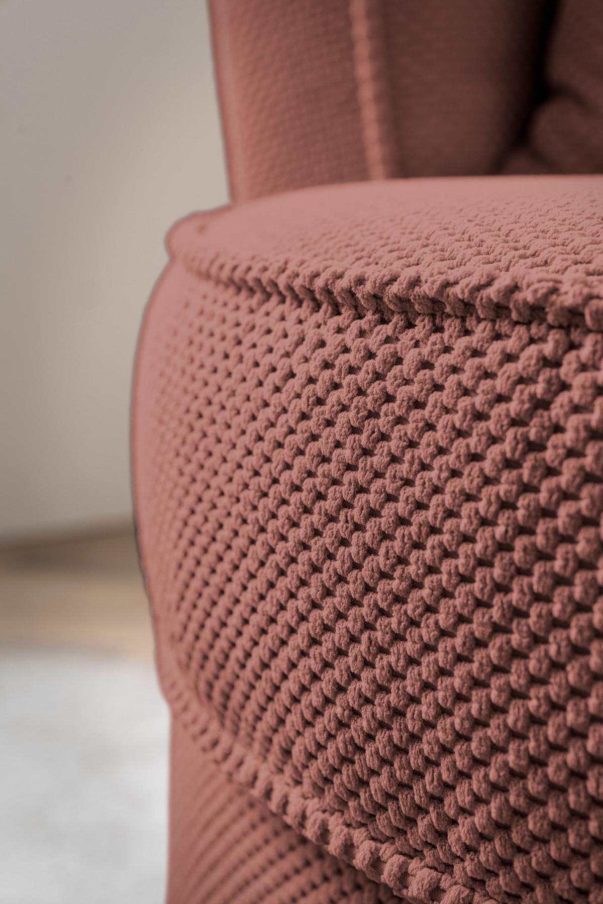 DREHSESSEL terracotta Web-Velours, Sessel 360° drehbar inklusive Kissen - Terracotta, Kunststoff/Textil (95/77/95cm)