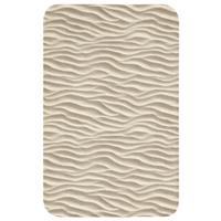 WC-VORLEGER Sand - Wellen - Beige WC Teppich 50x80 cm - Beige, Textil (50/1cm) - OnlyWow