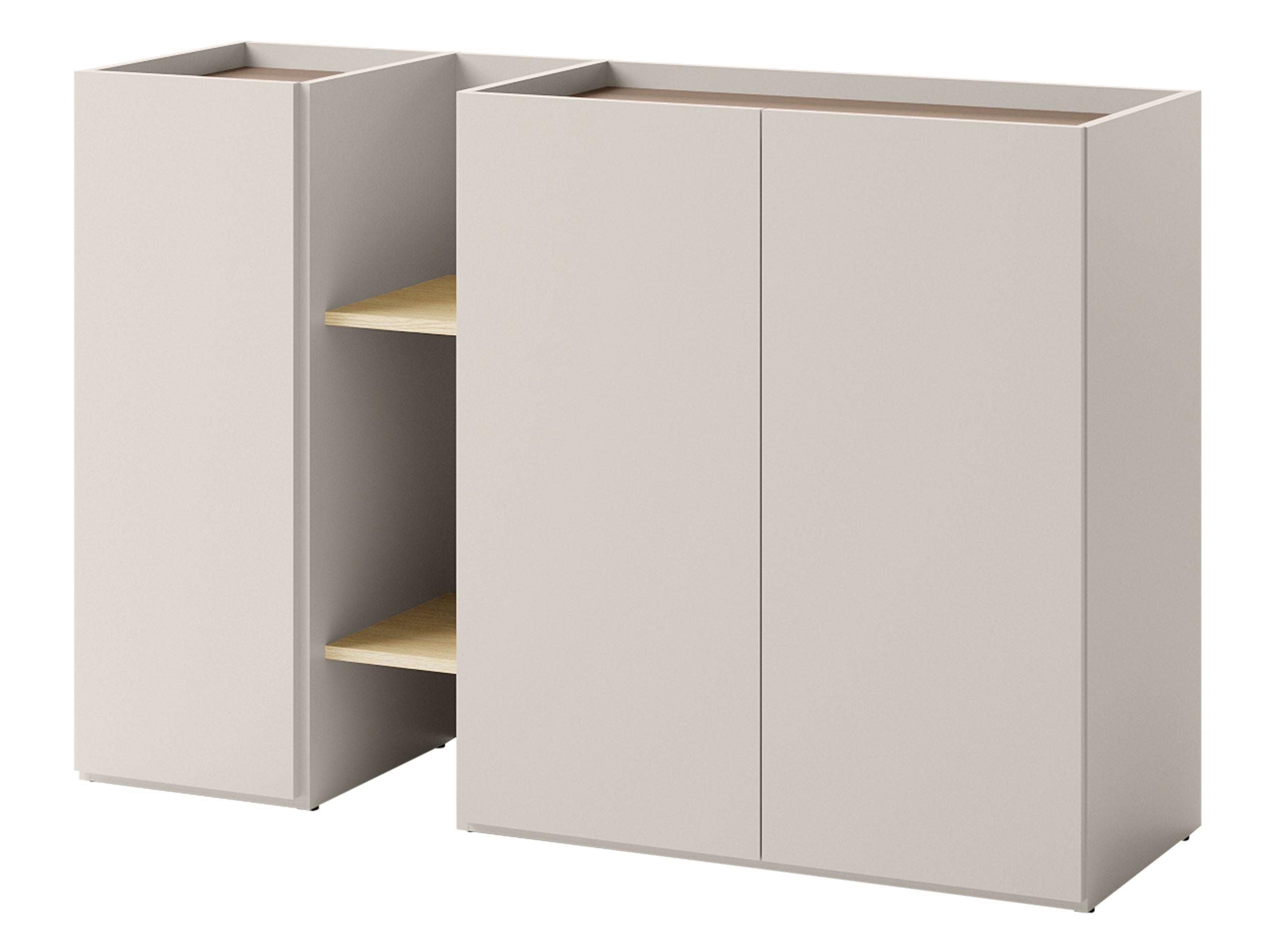 KOMMODE Sigma 3D SG06 - Kaschmir/Trüffeleichefarben, Holzwerkstoff (136/91/42cm) - MIRJAN24