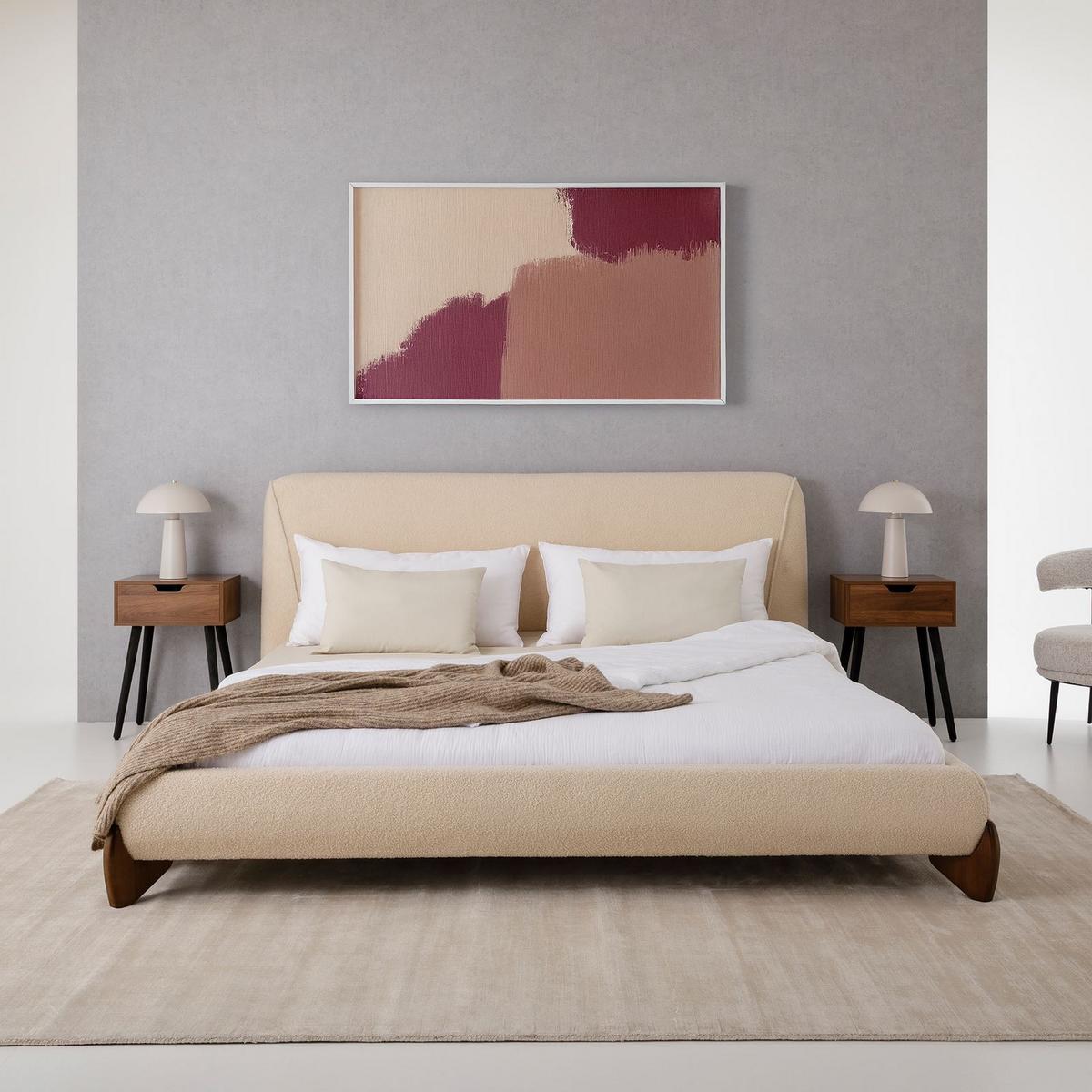 POLSTERBETT PATERNA 180X200 CM - Beige, Textil (180/200cm) - IDIMEX