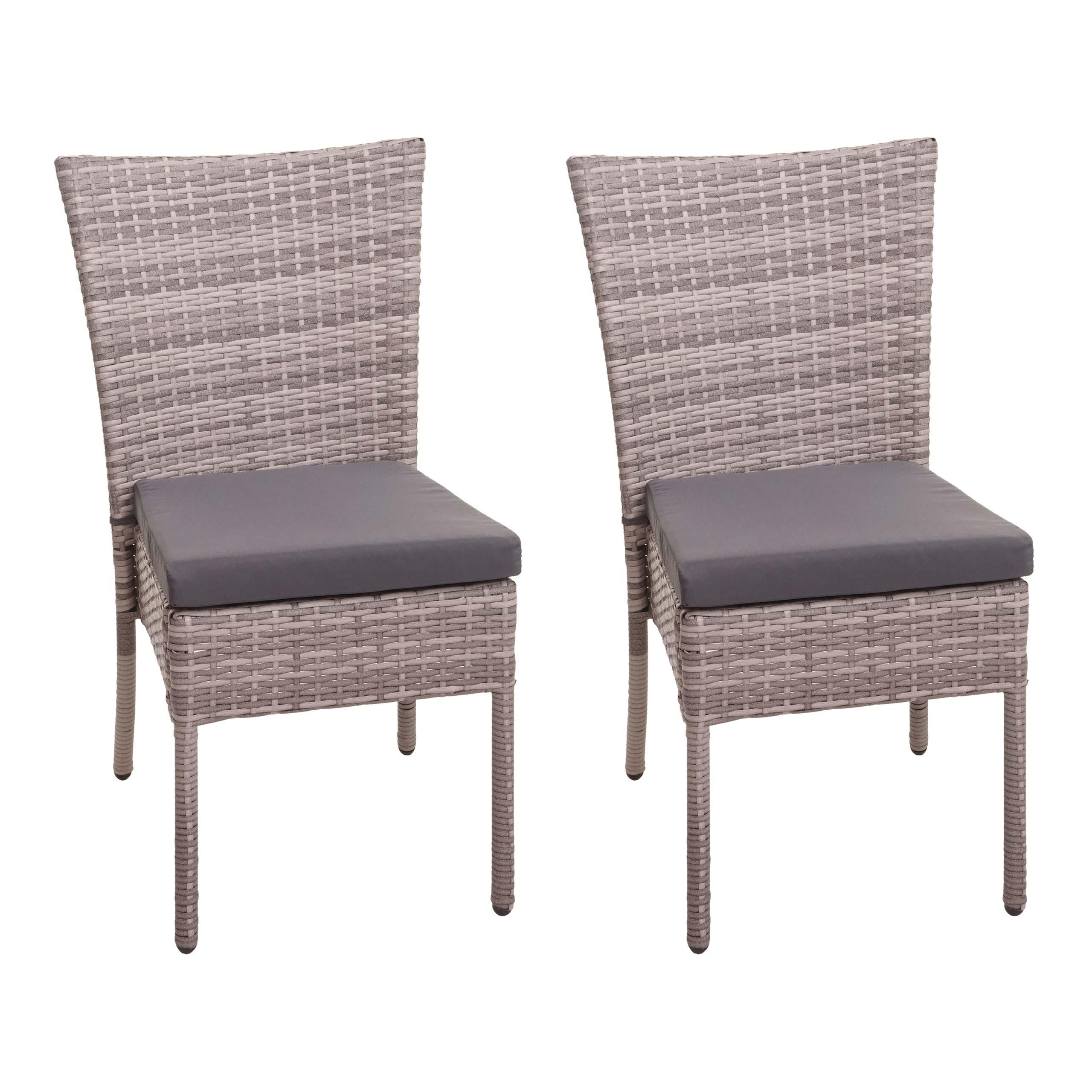 STUHL Grau, Braun, Anthrazit 2er-Set - Anthrazit/Braun, Kunststoff (52/90/58cm) - MCW