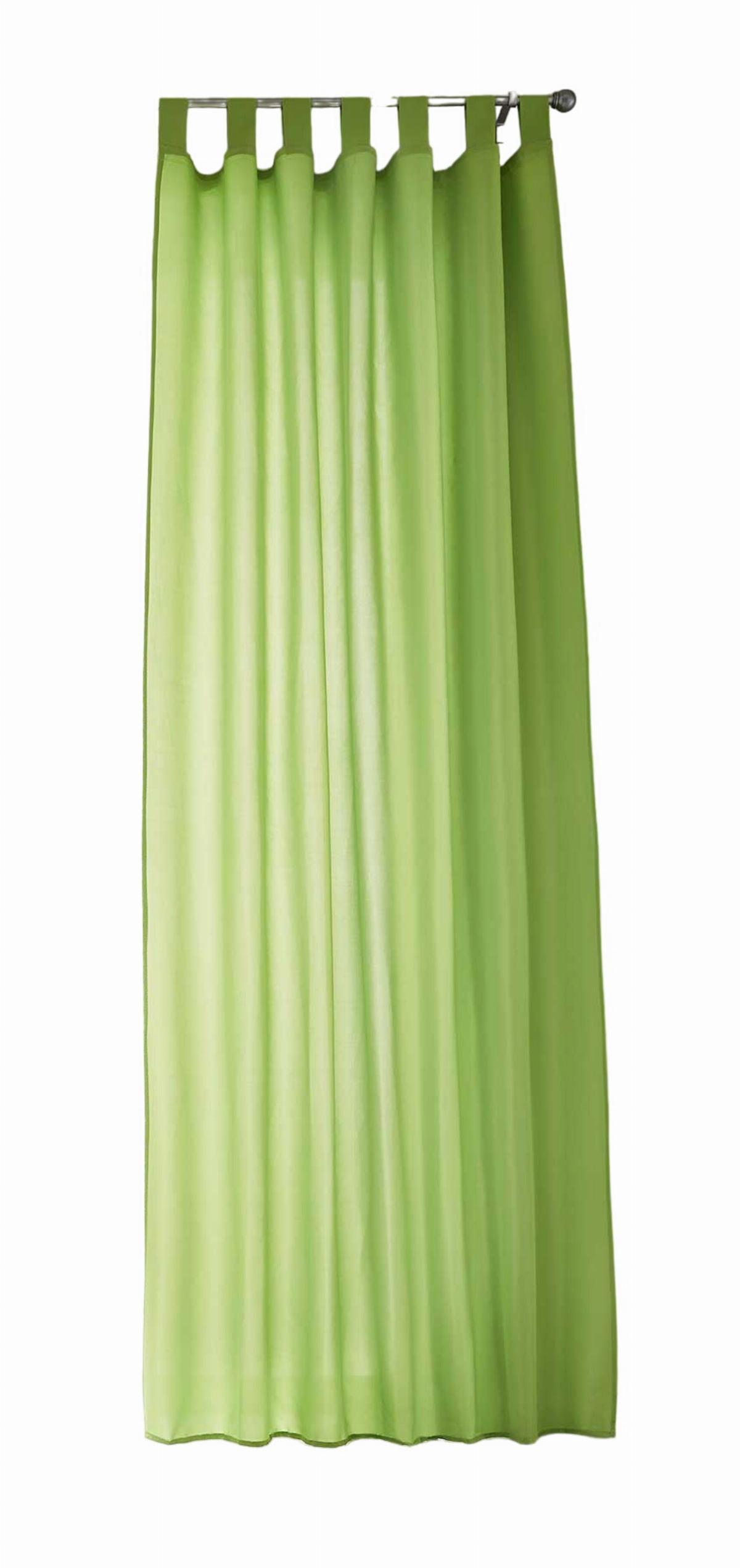 VORHANG POTSDAM HxB 225x140 cm Apfelgrün - Hellgrün, Textil (140/225cm) - Gardinenbox