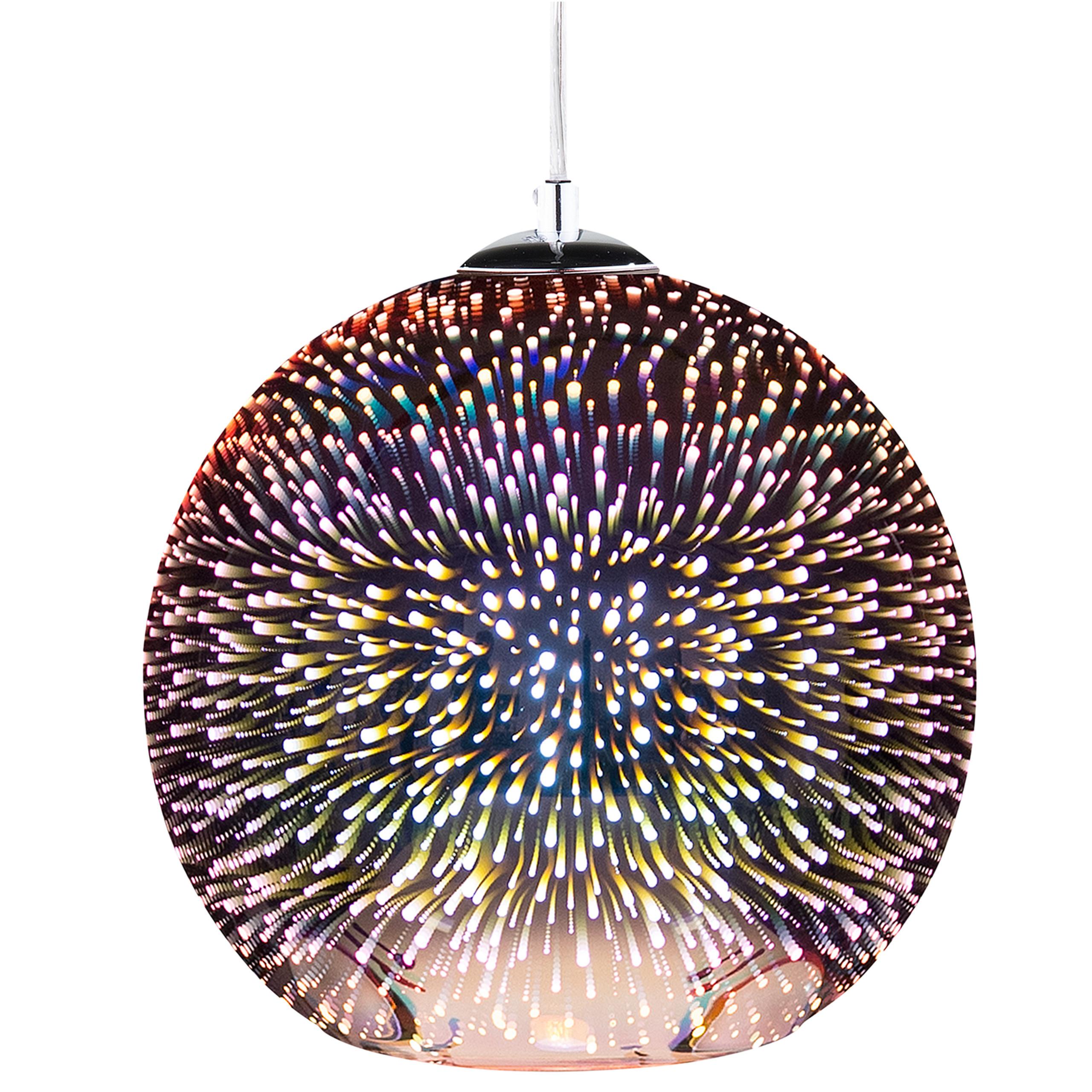HÄNGELEUCHTE Sessera 25/25/118 cm - Kupferfarben, Glas (25/25/118cm) - Beliani