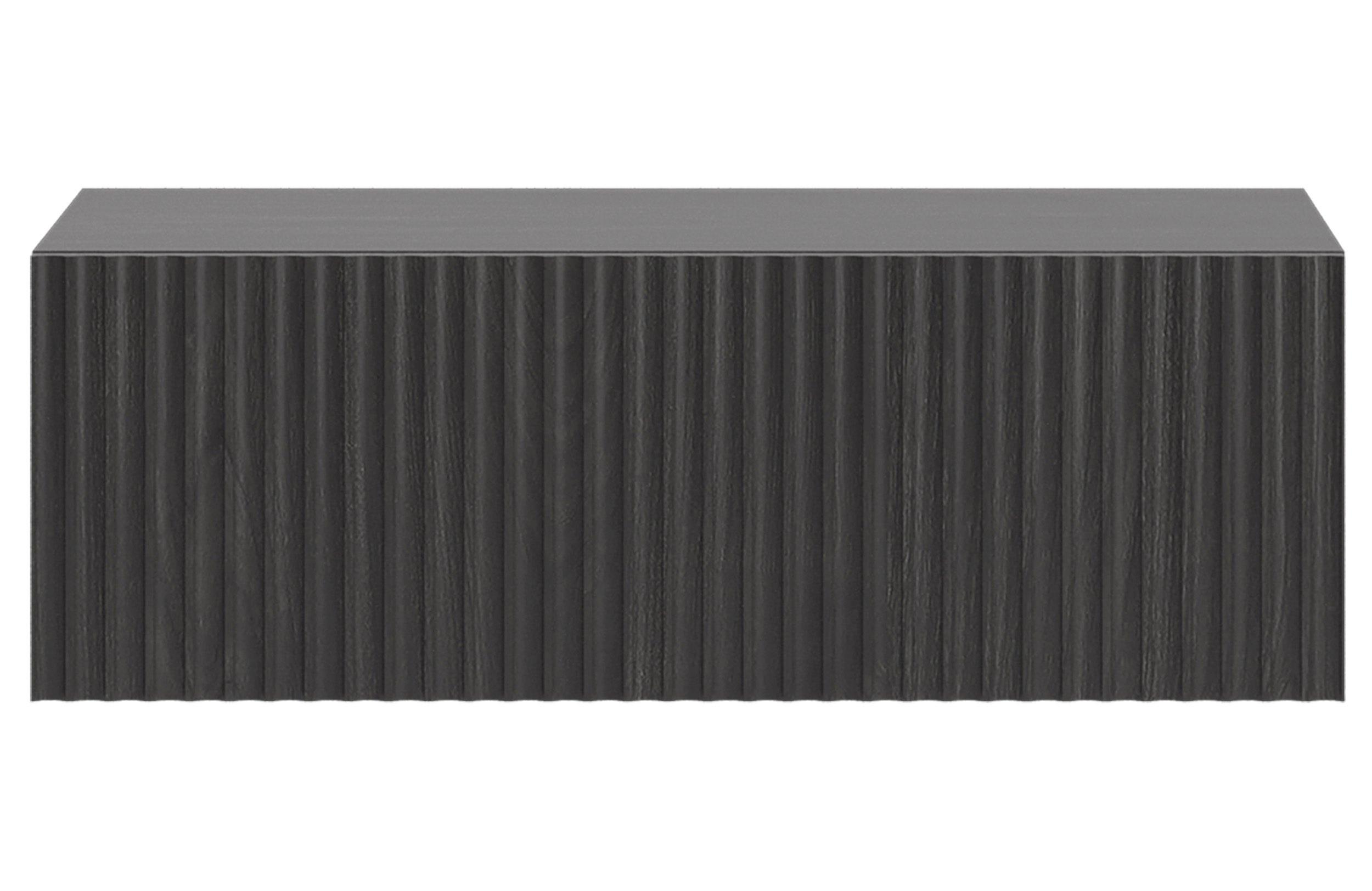 NACHTKONSOLE Nolie Holzoptik Esche Schwarz 50 cm - Schwarz, Holzwerkstoff (50/17/31.6cm) - Selsey
