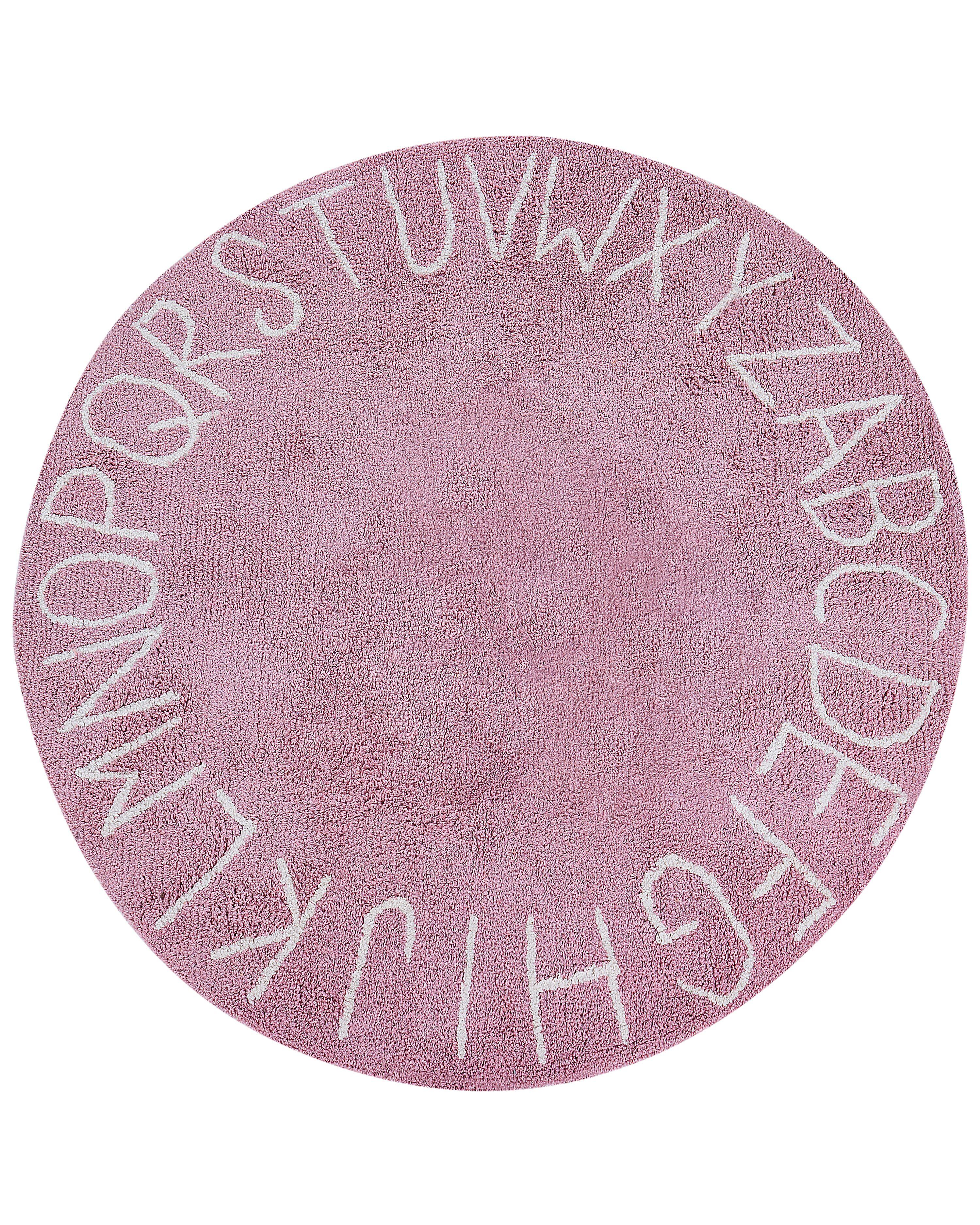 KINDERTEPPICH Vurgun 120/120 cm - Pink/Weiß, Textil (120/120cm) - Beliani