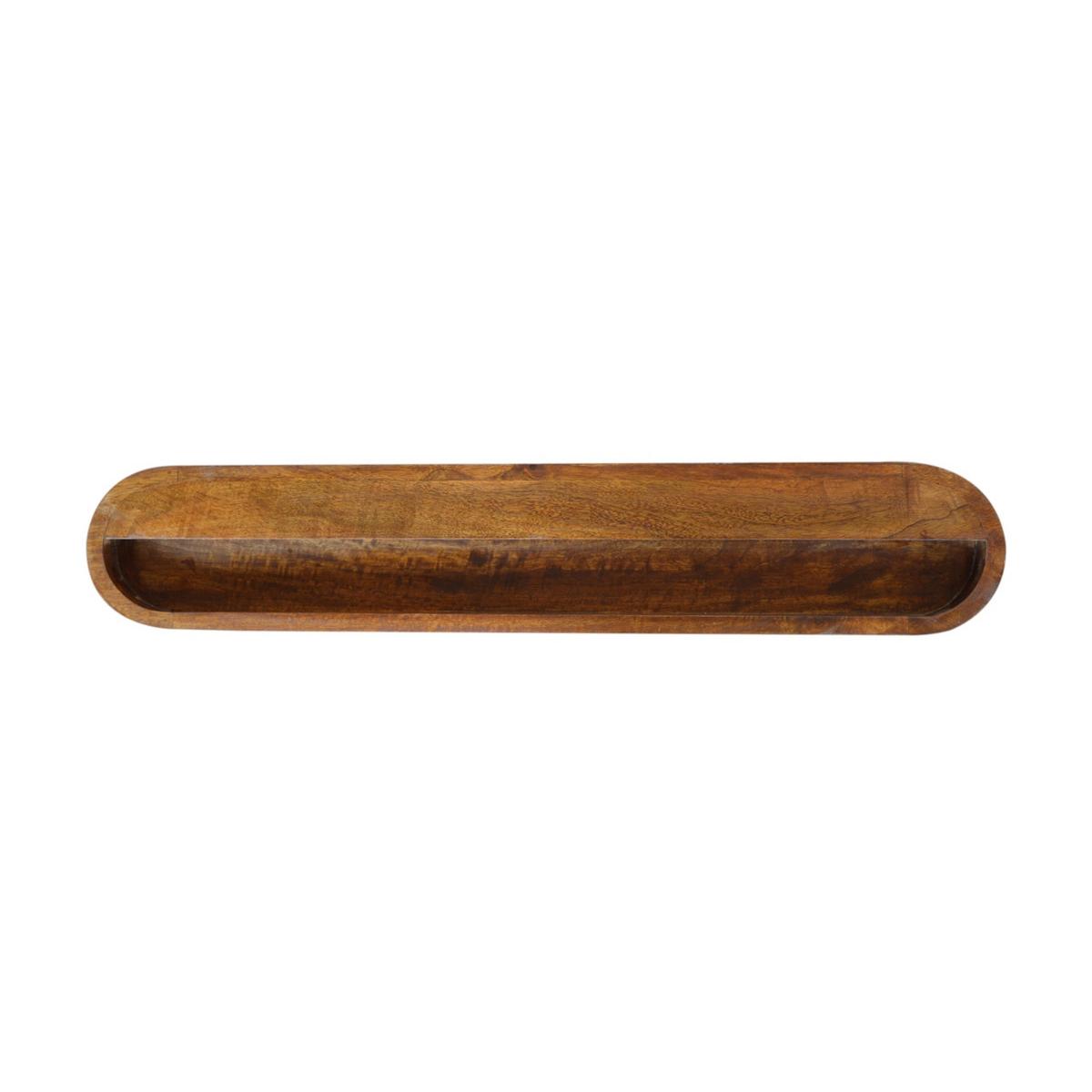 SCHWEBENDE KONZOLE im Kastanienholz-Finish,2 Schubladen, Braun - Messingfarben/Braun, Holz/Metall (80/15/32cm) - Artisan Furniture