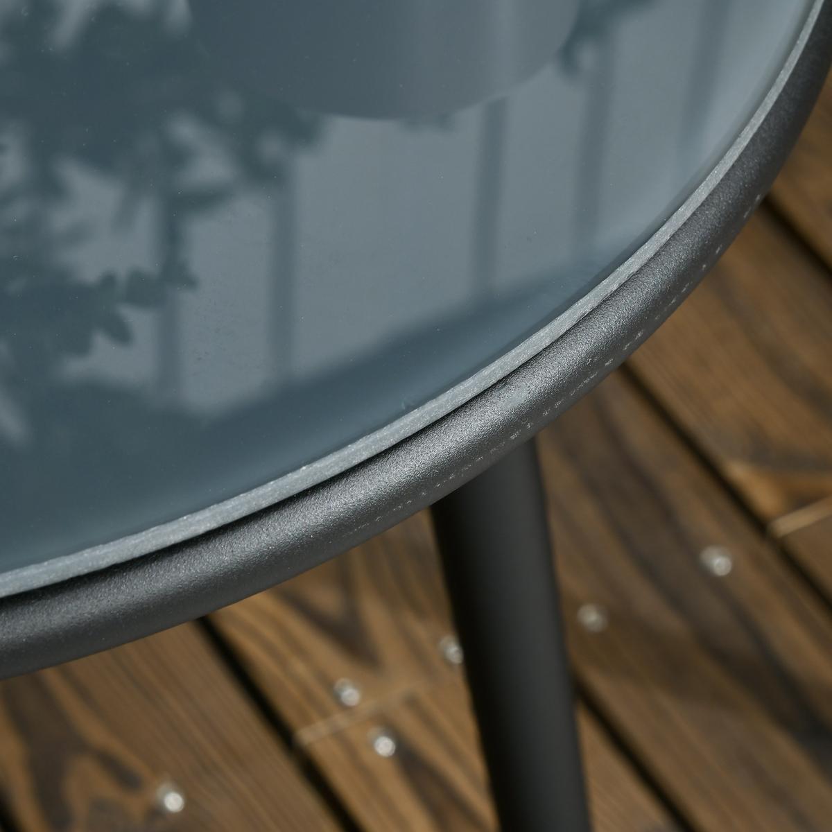 GARTENMÖBEL Set, Stahl, Grau - Grau, Metall - Outsunny