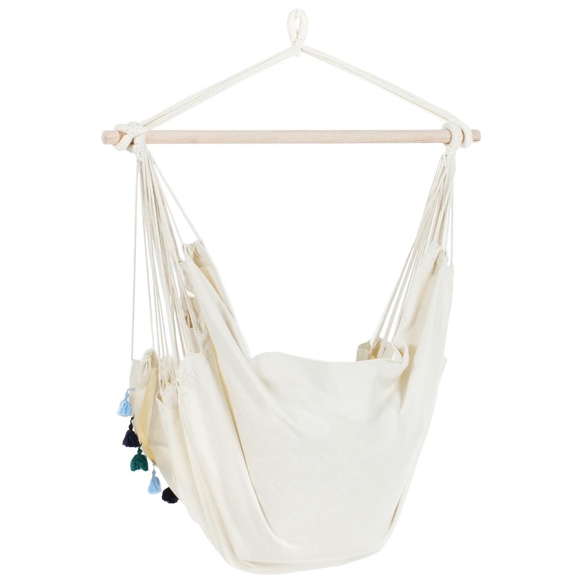 HÄNGESESSEL Beige Varena - Beige, Textil (96/125/55cm) - Beliani