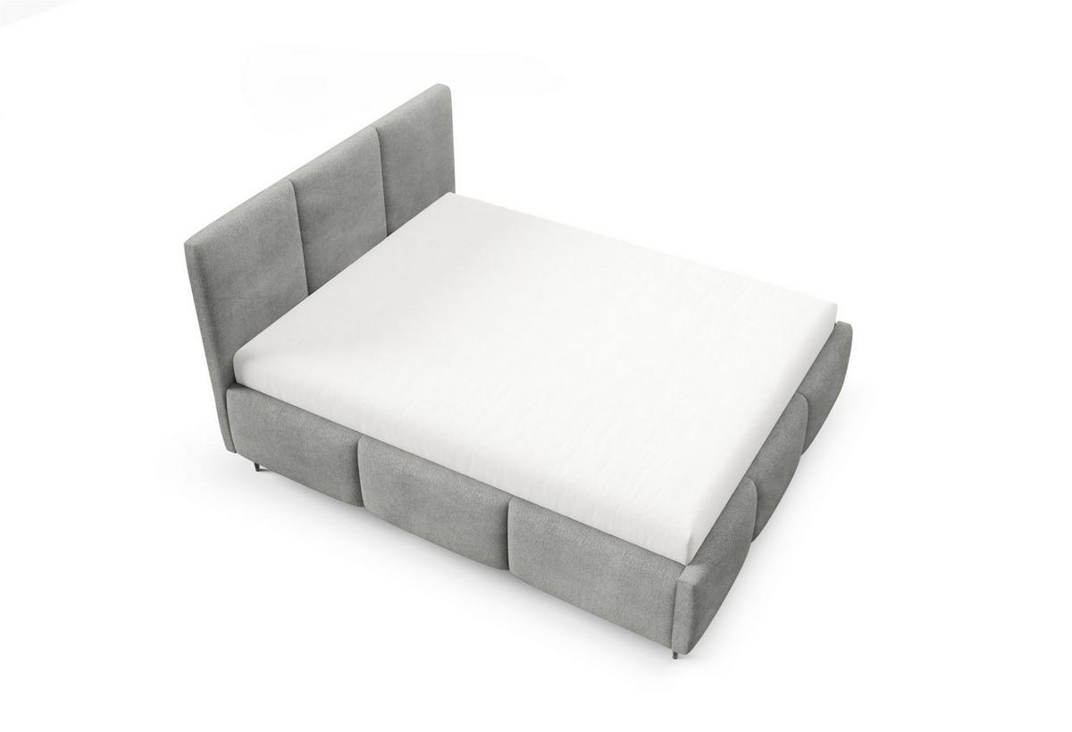 POLSTERBETT Miami - Grau, Holzwerkstoff/Textil (160/200cm) - Fun Möbel