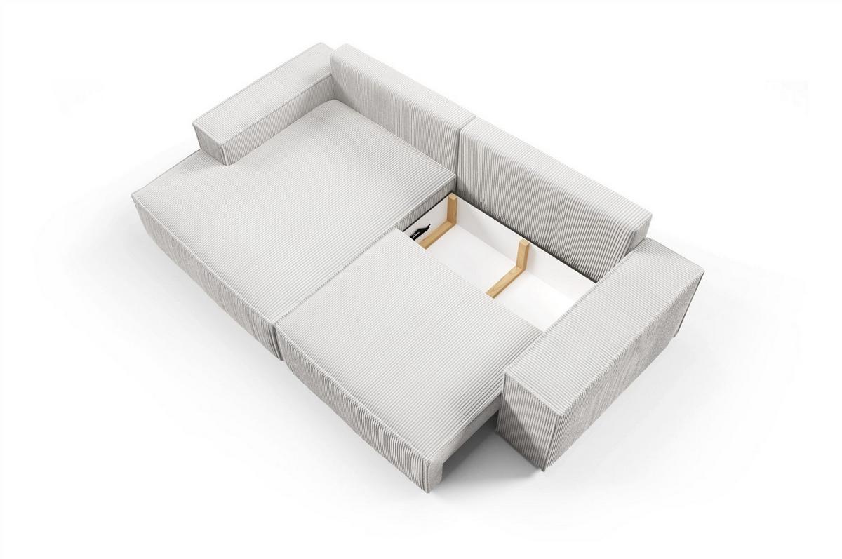 ECKSOFA Corunia Xs - Grün, Holzwerkstoff/Textil (255/148cm) - Fun Möbel