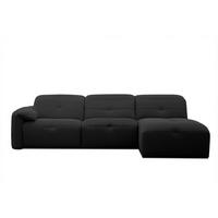 ECKSOFA TRENTO 4-Sitzer, schwarz - Schwarz, Holzwerkstoff/Kunststoff (262/165cm) - Wozimo
