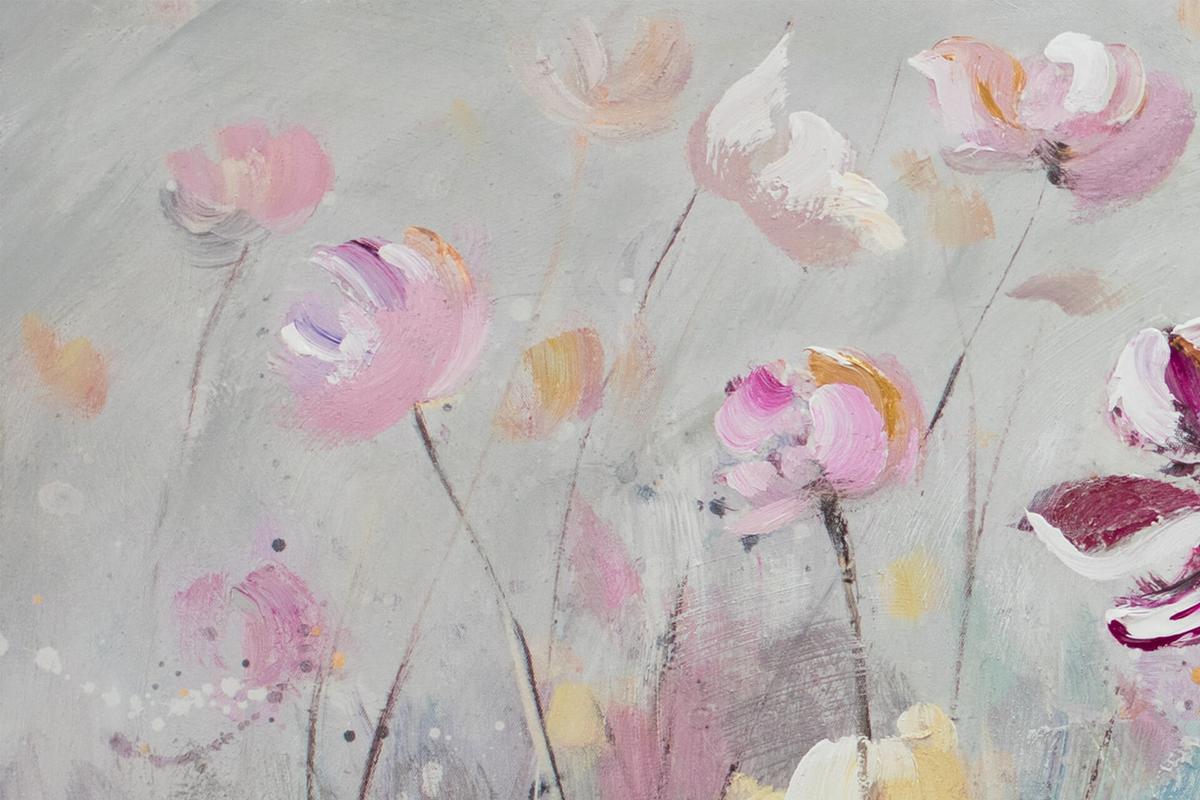 ACRYLBILD HANDGEMALT 150/50 cm - Pink, Holz/Textil (150/50cm) - KUNSTLOFT
