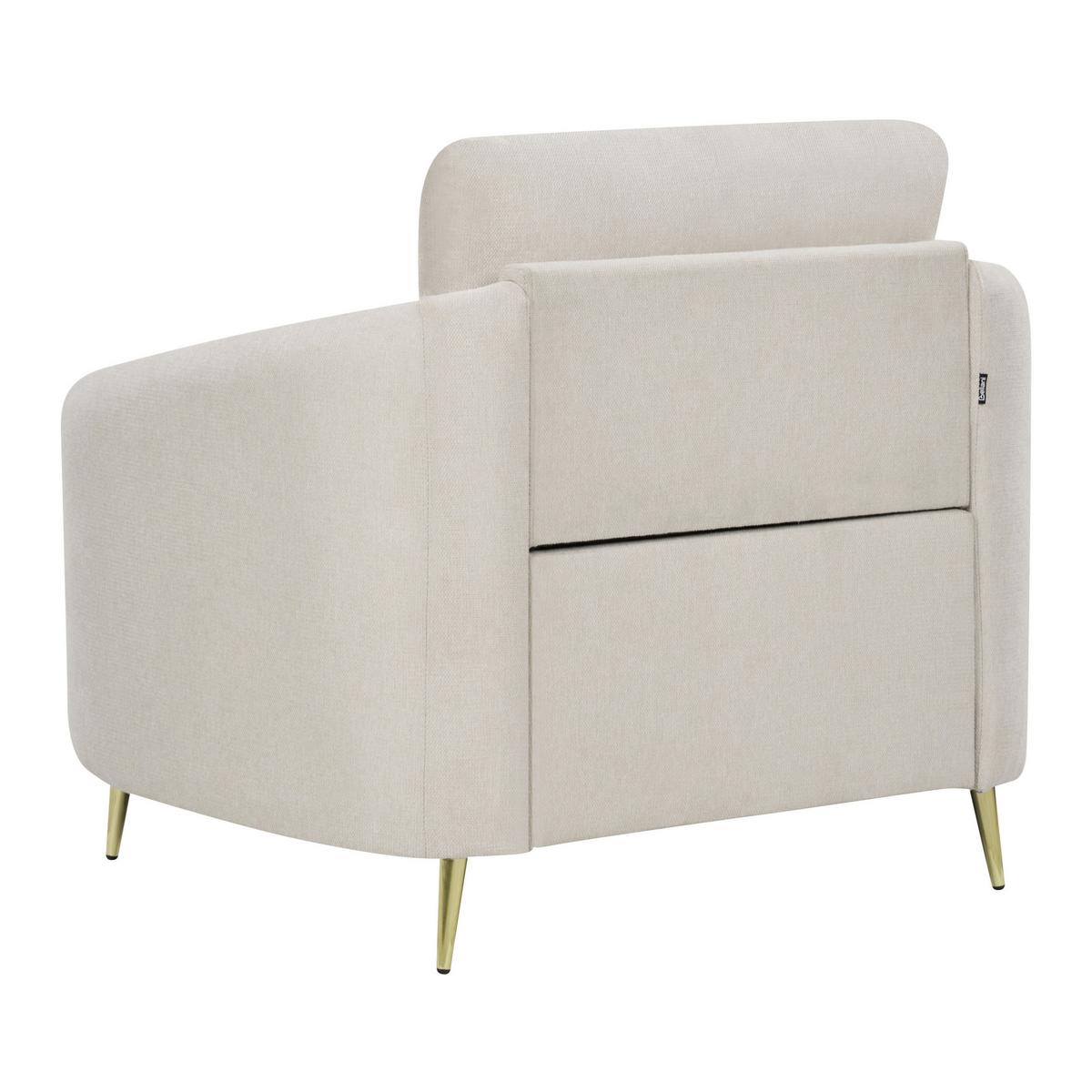 6-SITZER-SOFA SET hellbeige/gold Trosa - Beige/Goldfarben, Textil (86/86/203cm) - Beliani