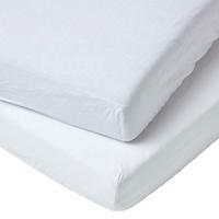 LEINEN-SPANNBETTLAKEN Kinderbett im 2er-Set, 70/140 cm - Weiß, Textil (70/140cm) - Homescapes