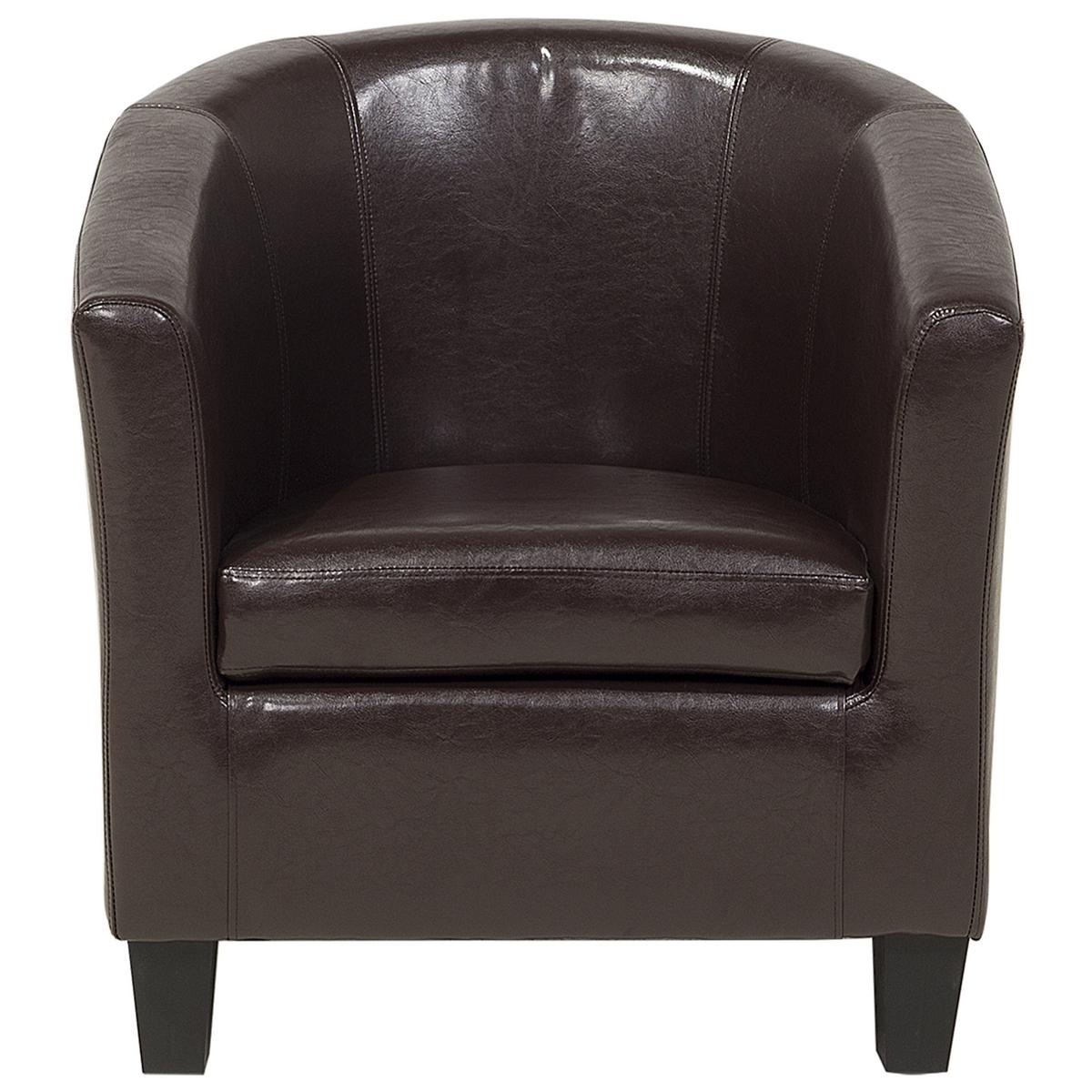 SESSEL Kunstleder Braun Borwick - Braun, Kunststoff/Textil (68/69/58cm) - Beliani