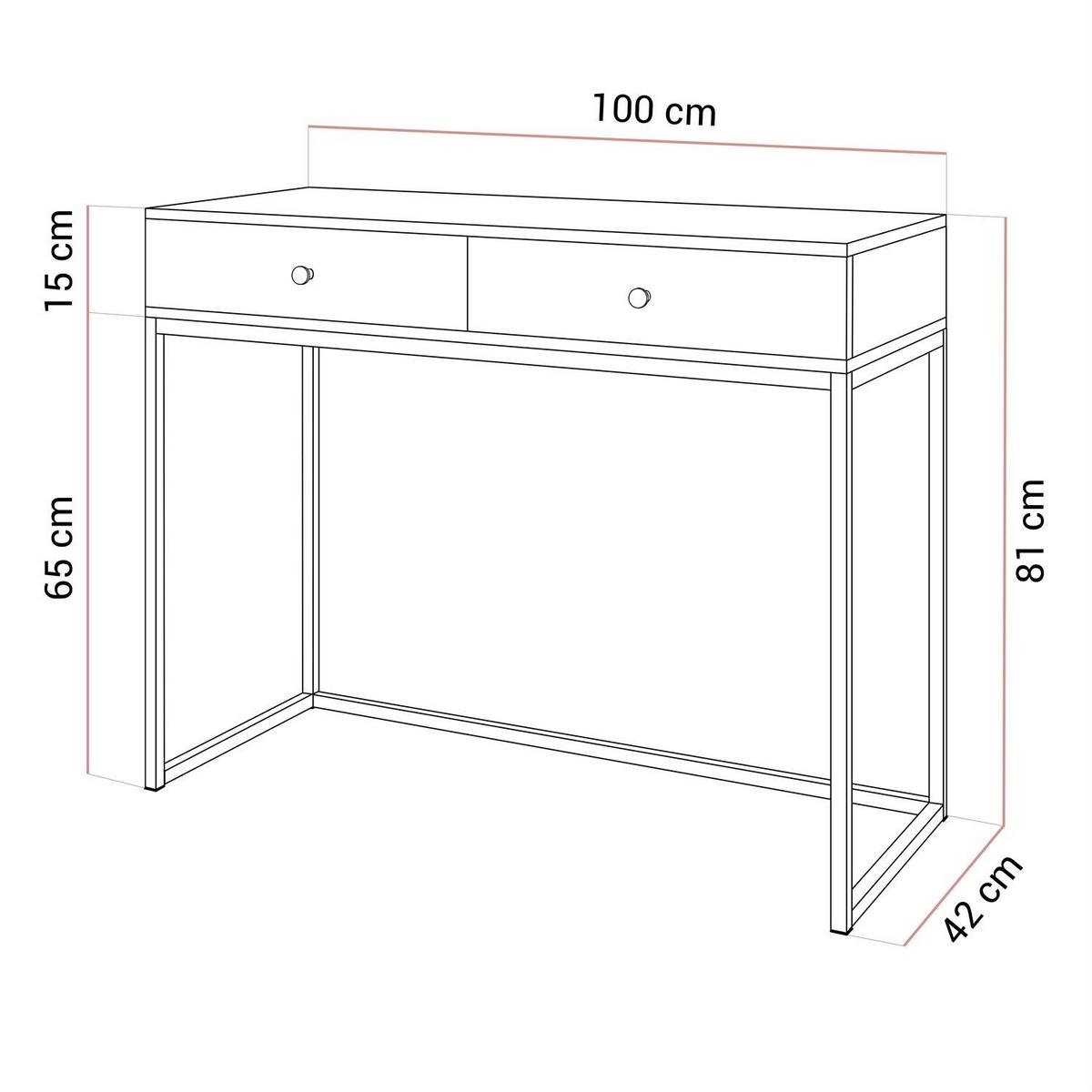 SCHMINKTISCH Blanco Glamour auf Kaschmir-Gestell mit LED-Spiegel PUSH OPEN - Kaschmir, Holzwerkstoff (100/81/42cm) - Lookway