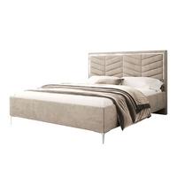 POLSTERBETT AURORA II 140x200 mit Bettkasten Opera Pearl - Beige, Textil (140/200cm) - Lookway