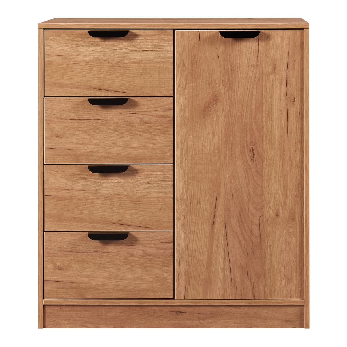 KOMMODE Varkaus - Eichefarben, Holzwerkstoff (80/90/40cm) - [en.casa]