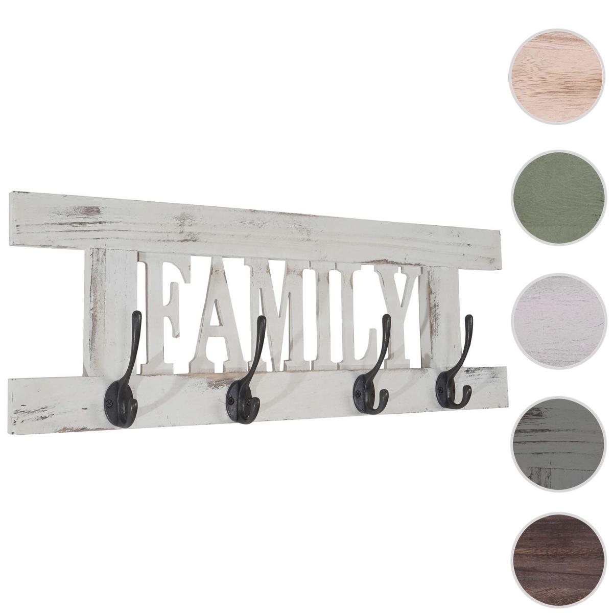 WANDGARDEROBE FAMILY SHABBY-LOOK Cremeweiß - Weiß, Holz (60/21/2cm) - MCW