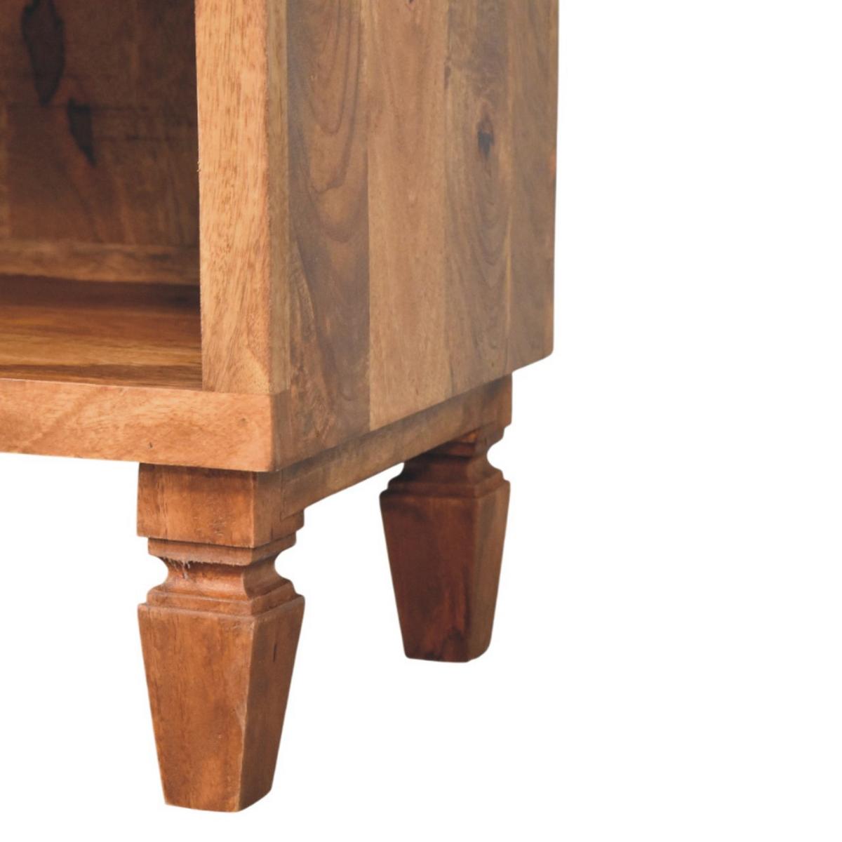 AUFBEWAHRUNGSMÖBEL Golden-Teak-Finish, 2 Schubladen, 1 offenes Regal, Hellbraun - Hellbraun/Braun, Holz (35/55/87cm) - Artisan Furniture