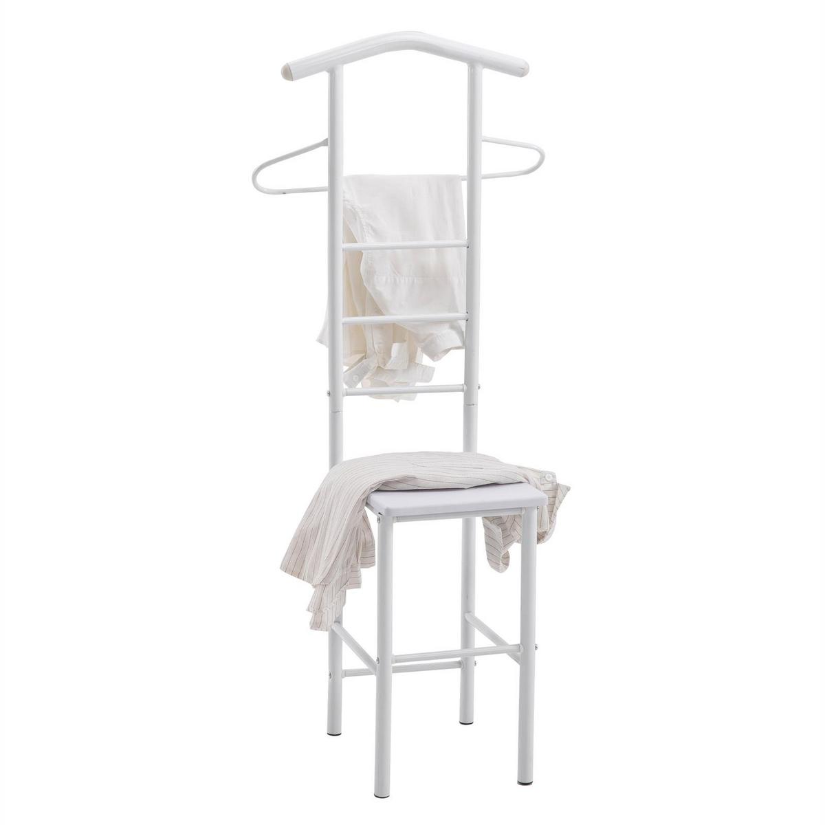 HERRENDIENER JIVO weiß/weiß - Weiß, Metall (53/121/47cm) - CARO-Möbel