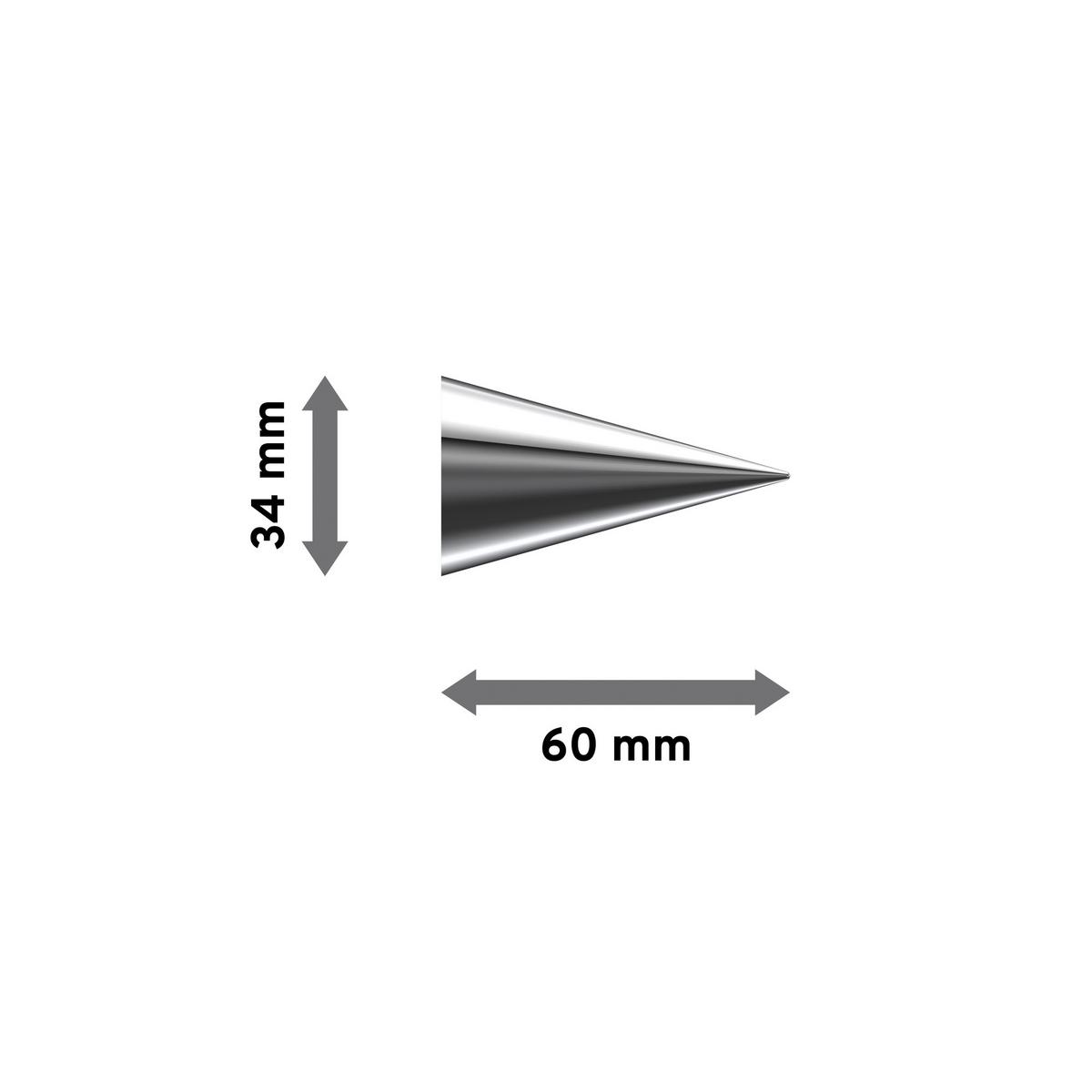 ENDSTÜCKE FÜR GARDINENSTANGEN 20 mm Ø, Savio Chrom, Packung 2 Stück - Chromfarben, Metall (6/3.4/3.4cm) - INTERDECO