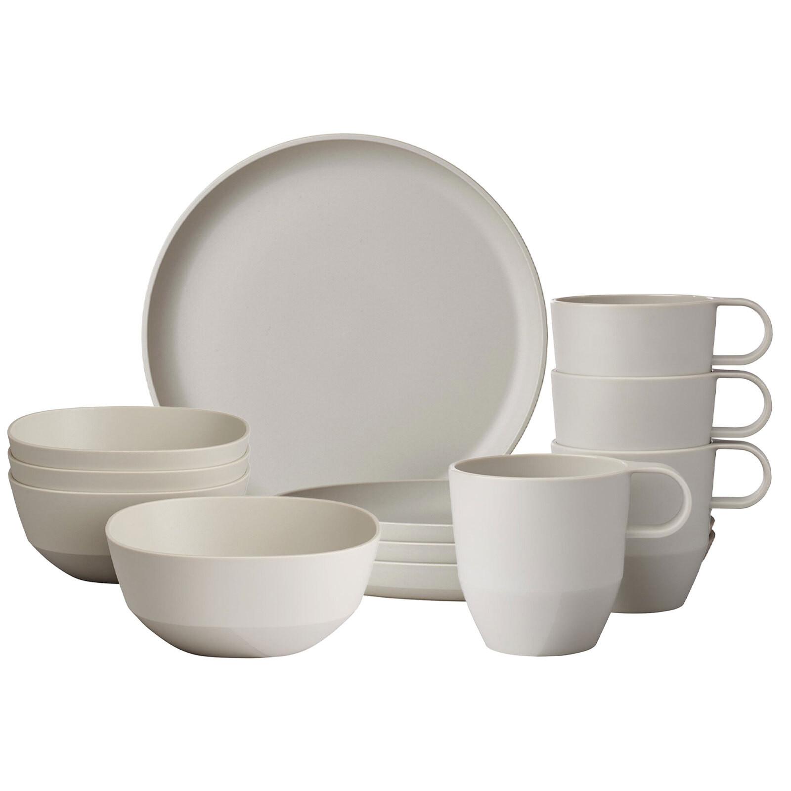 FRÜHSTÜCKS-SET Silueta Nordic White 12-tlg. - Weiß, Kunststoff (2/2/2cm) - Mepal