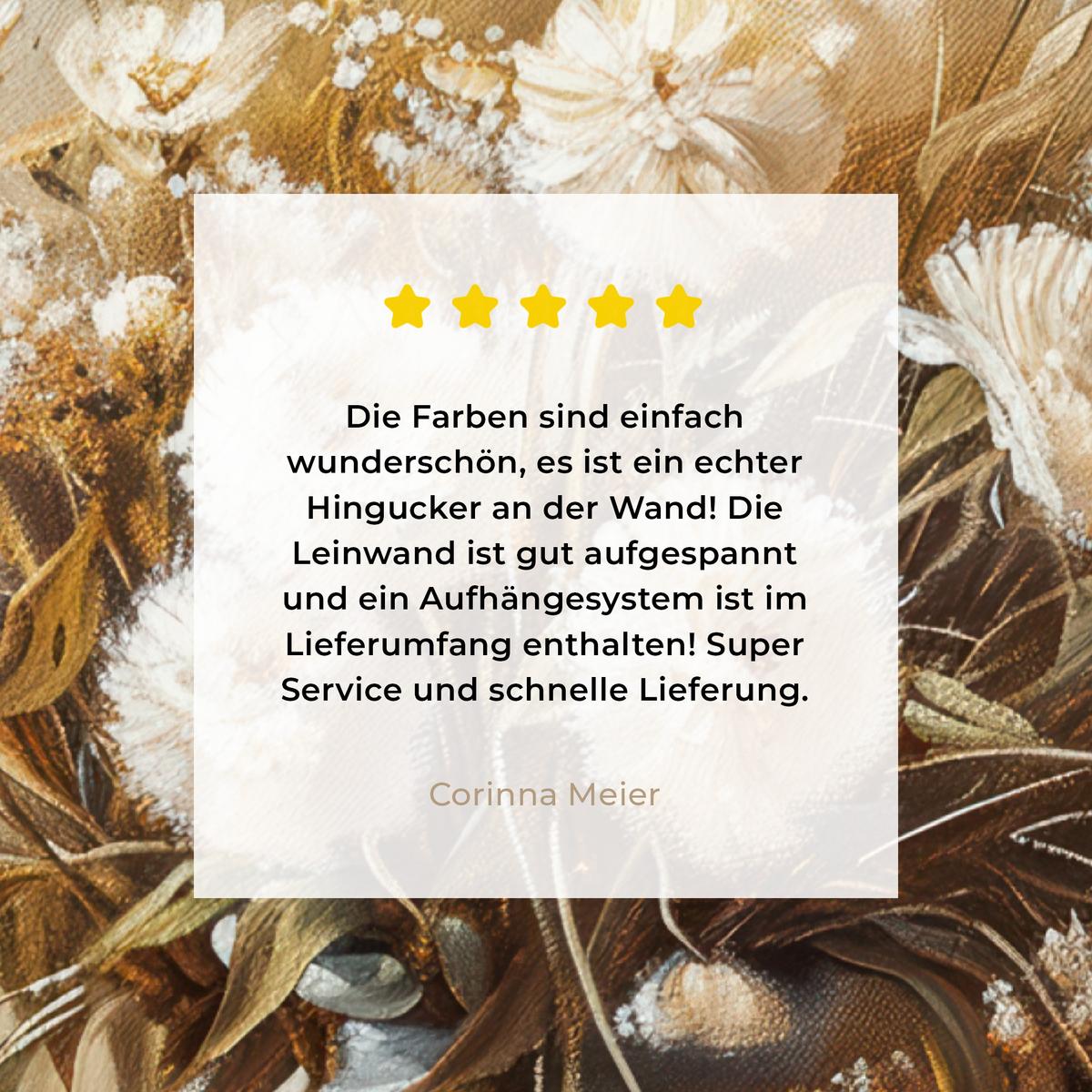 LEINWANDBILD Blumen - Vase - Stilleben - Beige Wandbild Wohnzimmer 60x80 cm - Creme, Textil (60/80cm) - MuchoWow