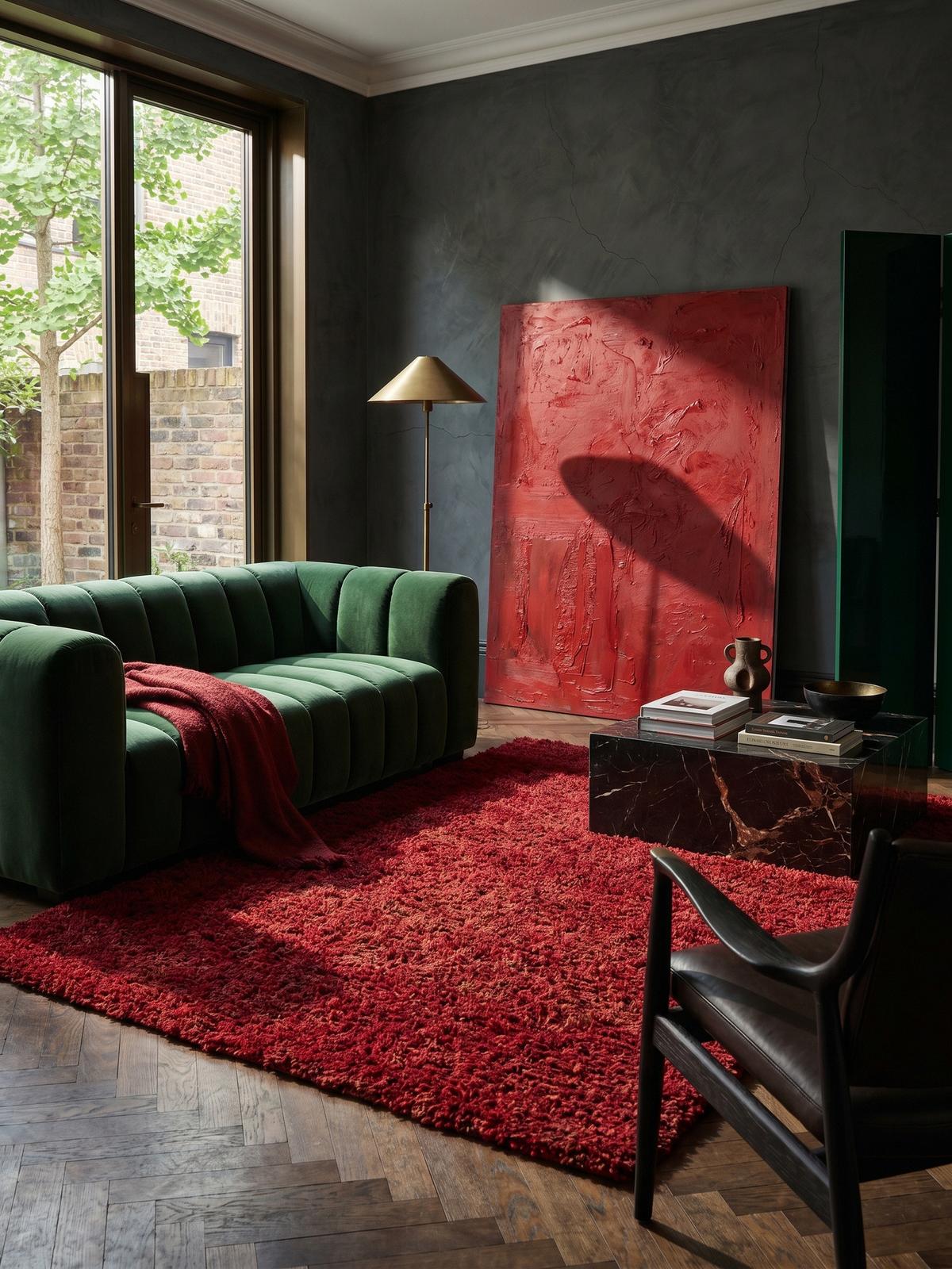 HOCHFLORTEPPICH RHEIN, einfarbig, aus Polypropylen, Rot, 200 x 290 cm - Rot, Textil (290/200cm) - KADIMA DESIGN
