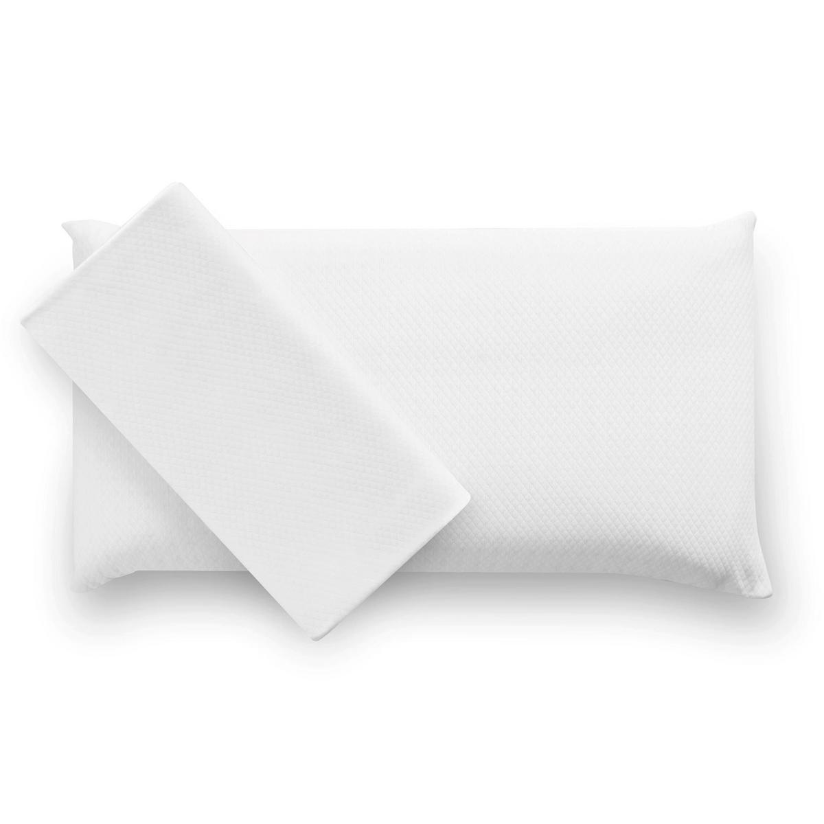 MEMORY FOAM KOPFKISSEN ergonomisch 40x80 cm – Visco Nackenstützkissen mit 2 Mikrofaserbezügen, atmungsaktiv & waschbar - Weiß, Textil (40/80cm) - Mister Sandman