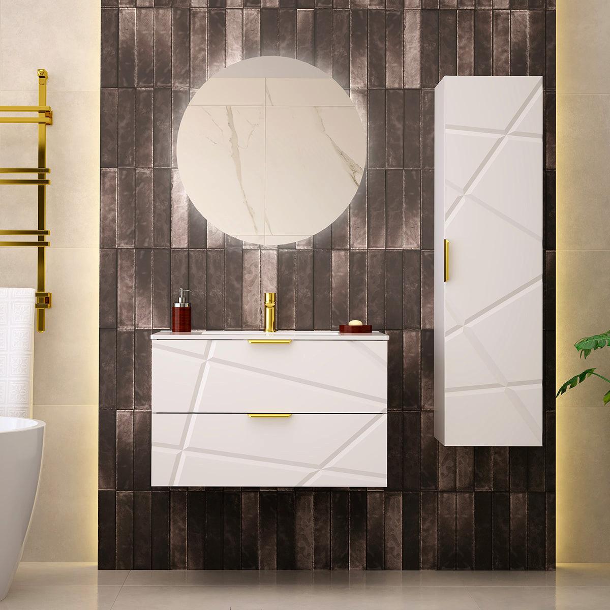 WASCHTISCH 80cm Aurora Weiß - Weiß, Holzwerkstoff (80/50/45.8cm) - Petits-meubles
