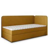 BOXBETT GINA 80x200 cm mit Matratze und Topper, H2+H3 - Gelb - Gelb, Holz (80/200cm) - MASSENO