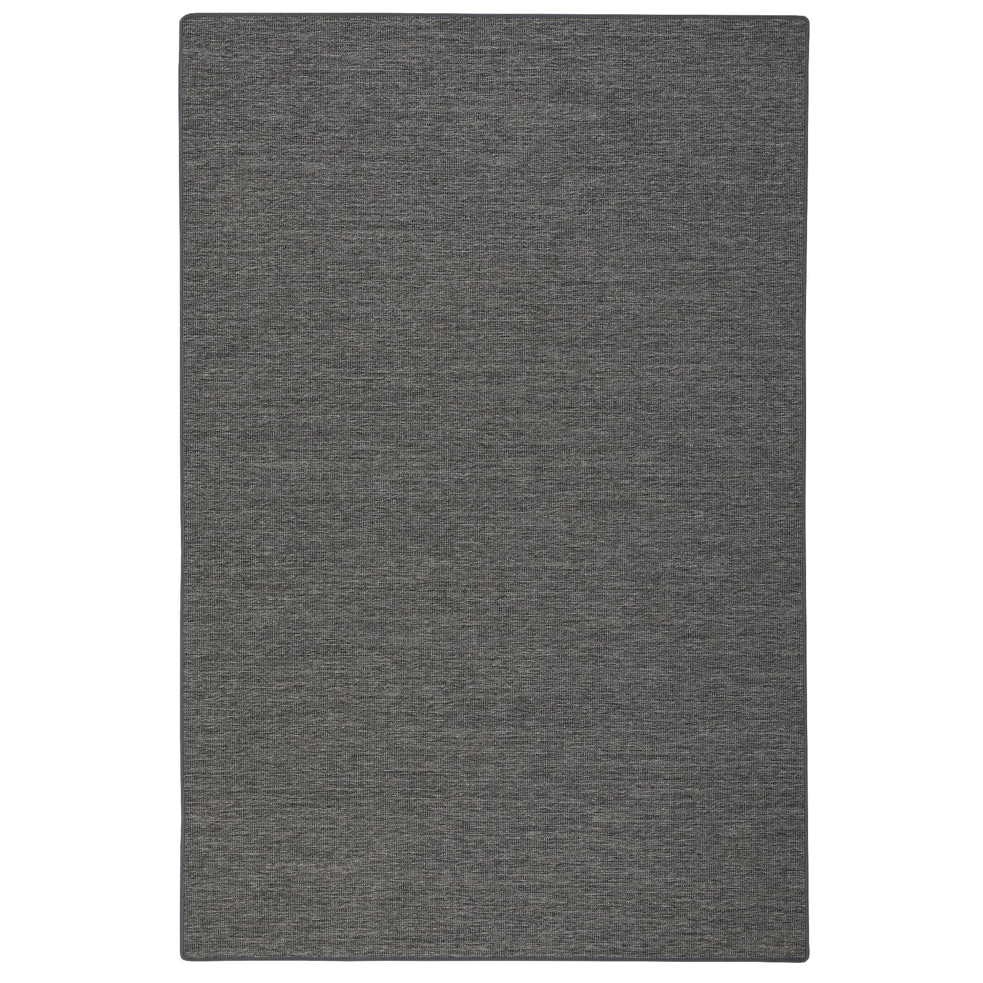 SISAL-OPTIK DESIGNER FLACHGEWEBE TEPPICH PURE MELIERT - Anthrazit, Textil (133/133cm) - Snapstyle