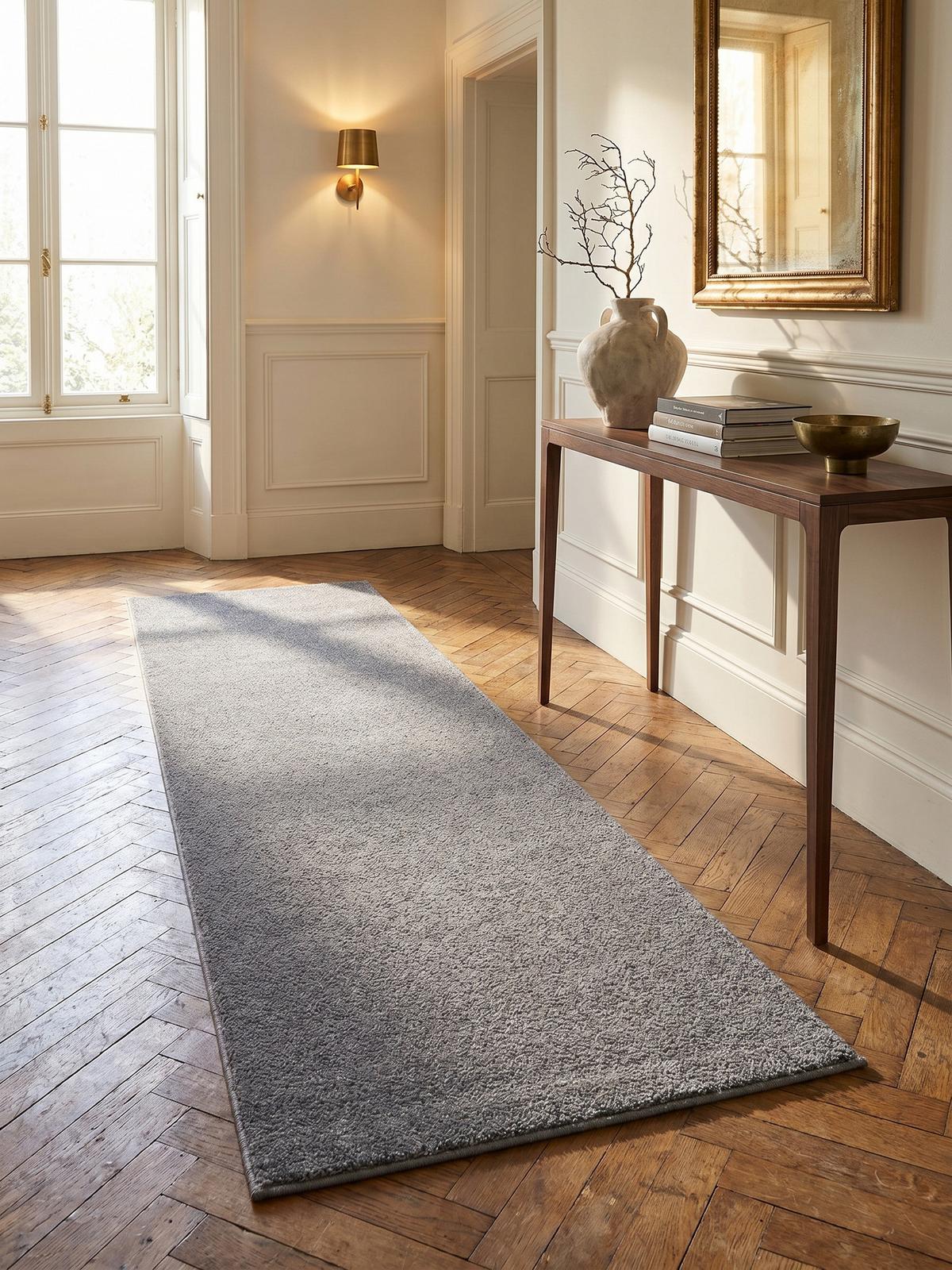 TEPPICH Kurzflor MAIN in Hellgrau, einfarbig, 60 x 100 cm - Grau, Textil (100/60cm) - KADIMA DESIGN