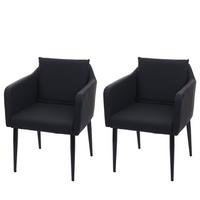 ESSZIMMERSTUHL Schwarz 2er-Set - Schwarz, Textil (60/86/65cm) - MCW