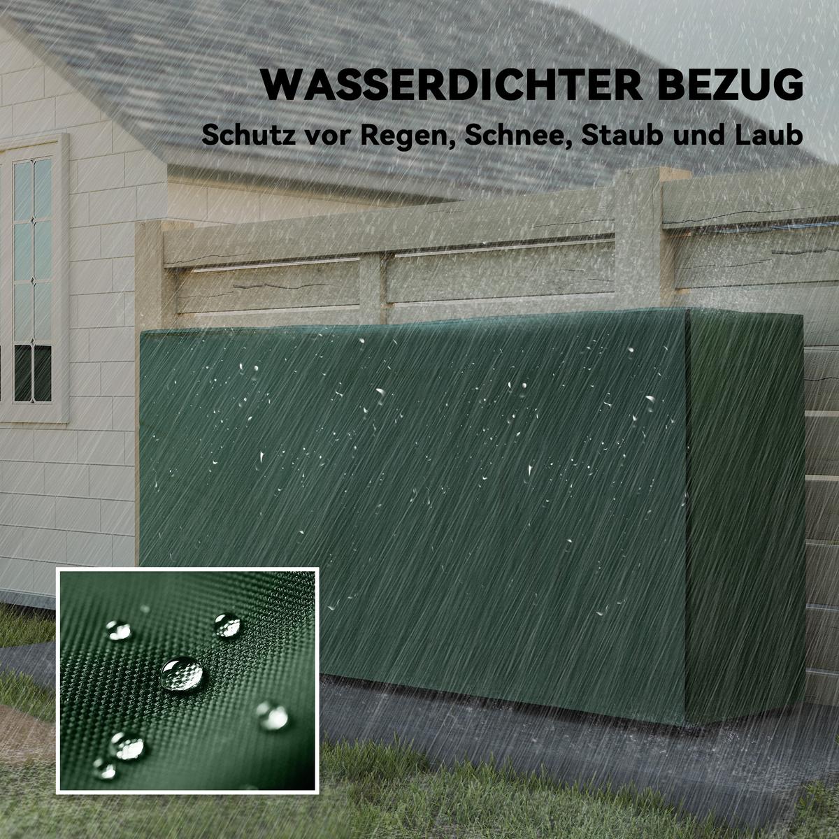 KAMINHOLZREGAL bis 200 kg - Schwarz, Metall (36/99/200cm) - Outsunny